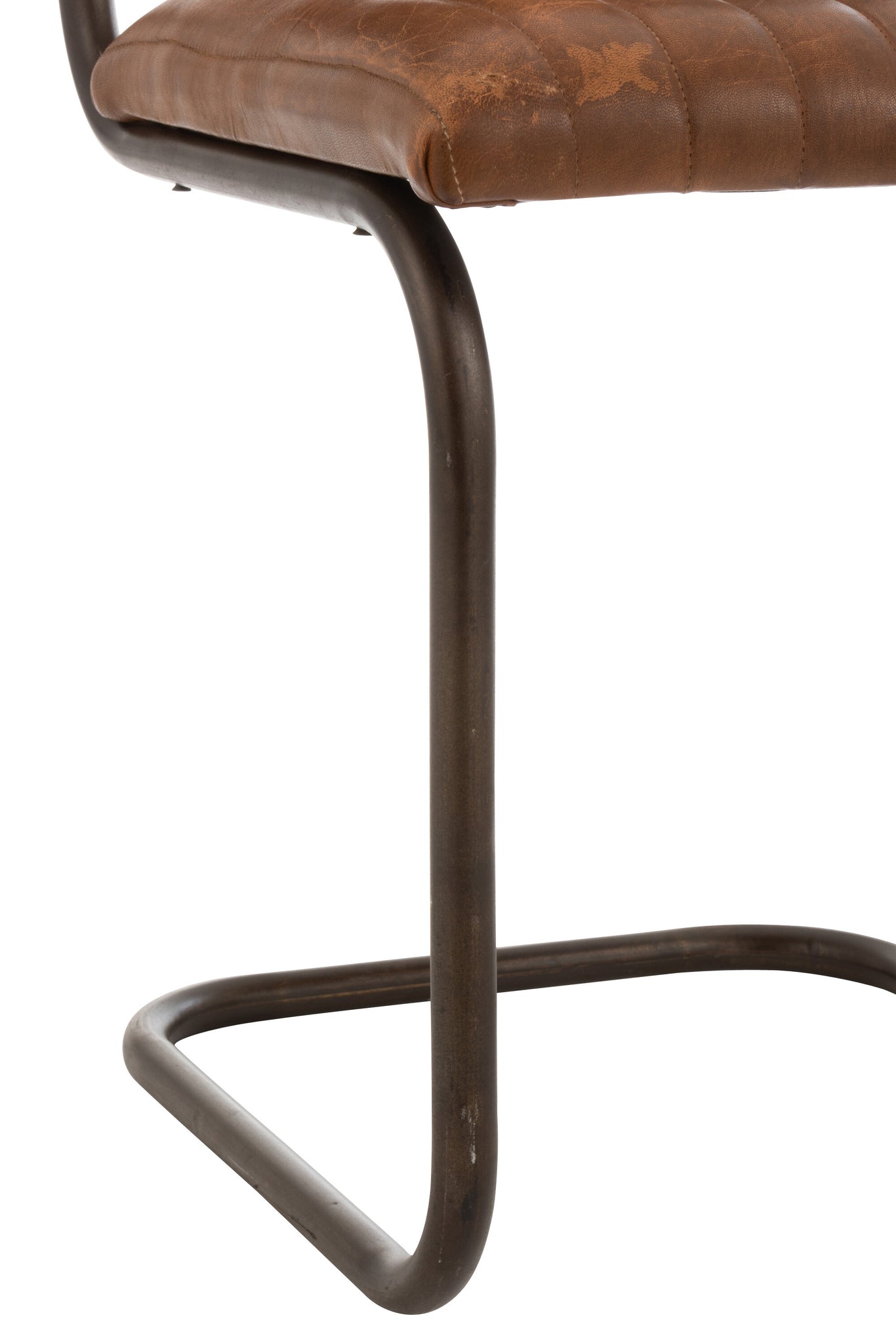 Chair Modern Leather/Metal Cognac Xx