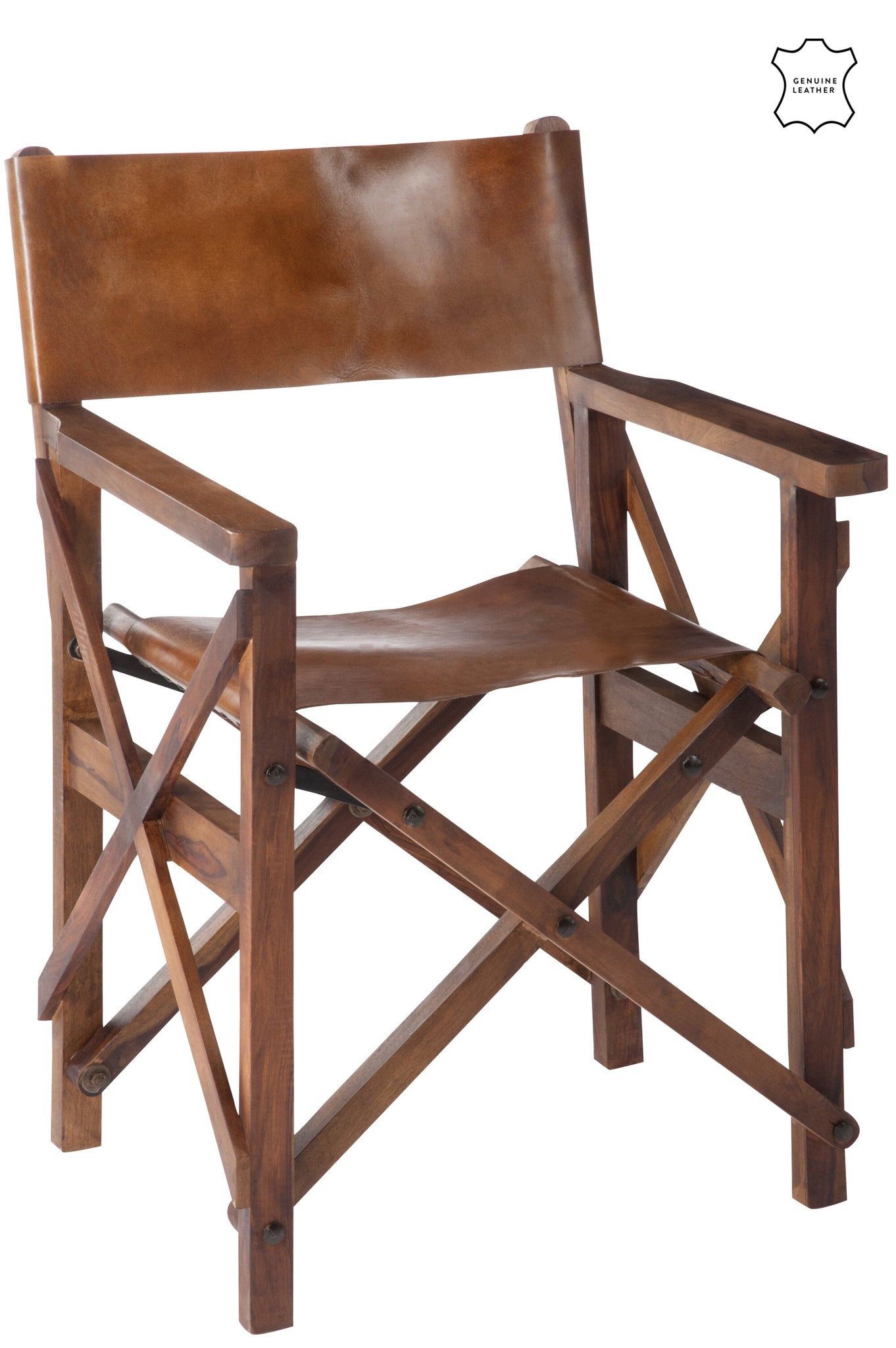 Direct Chair Biegsames Holz/Leder Cognac XX