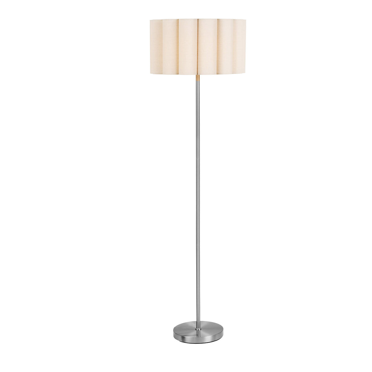 Wattom Stehleuchte - Stehleuchte, Stahl/Leinen, grau/beige