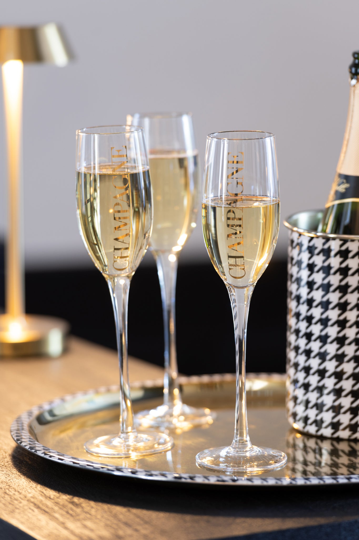 Champagnerglas Transparent/Gold