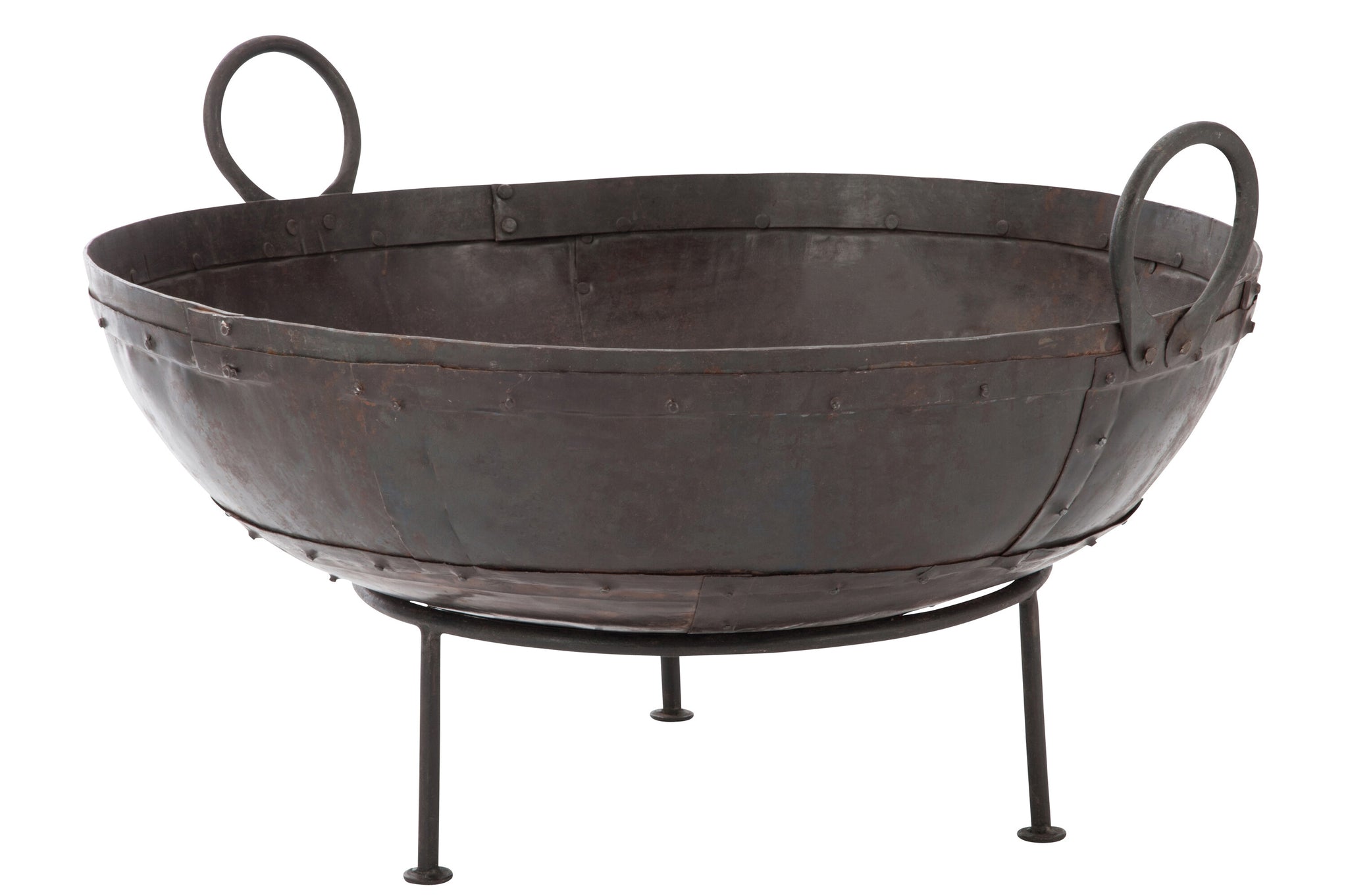 Fire Pit Round Iron Brown