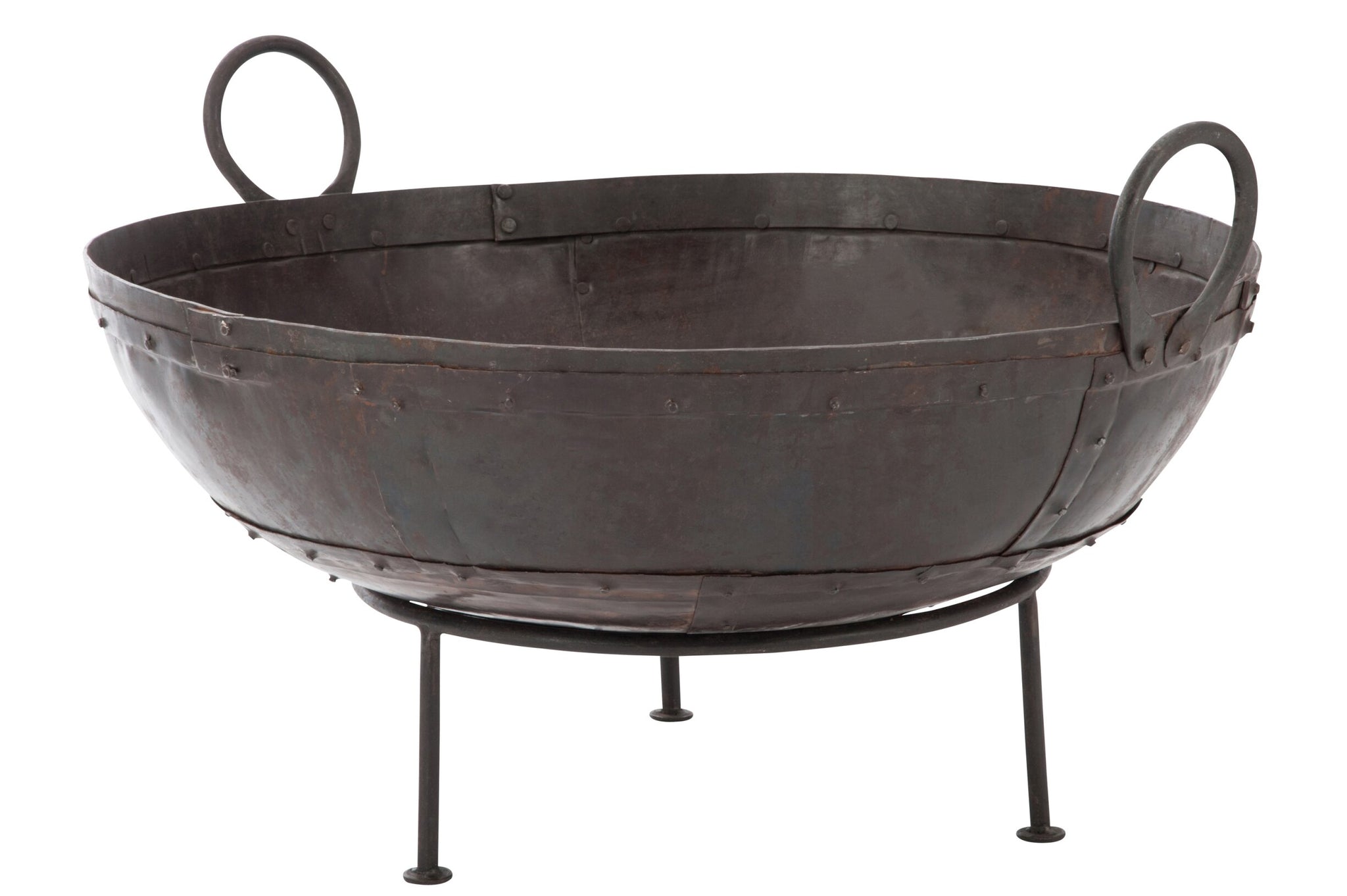 Ronde vuurkorf – ijzer, bruin