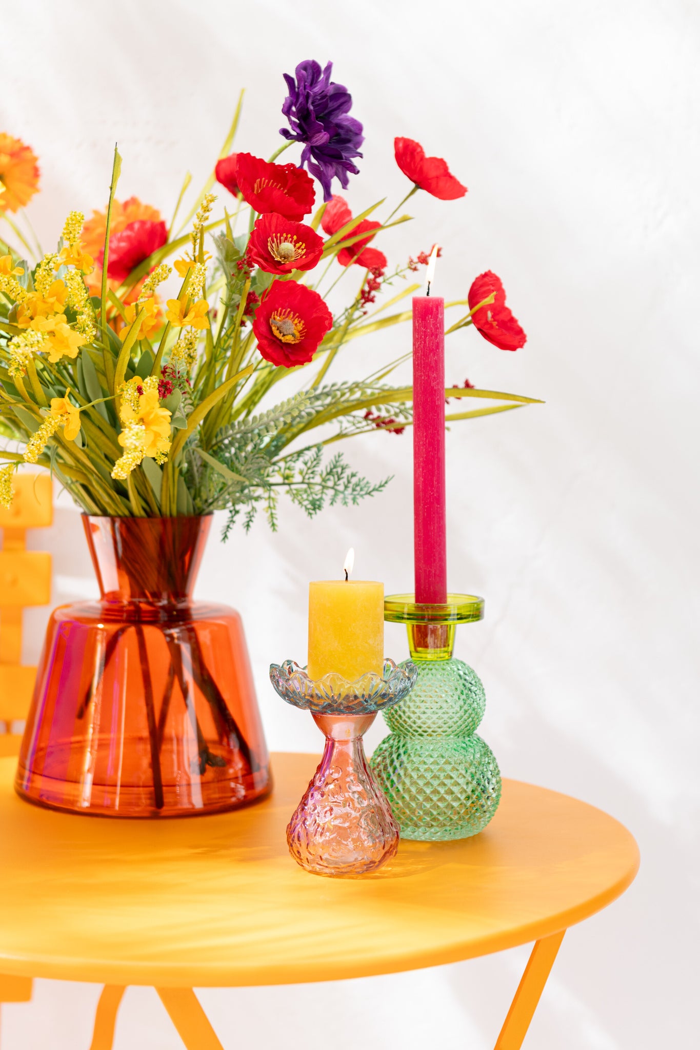 Cylinder Candle Ochre S18h