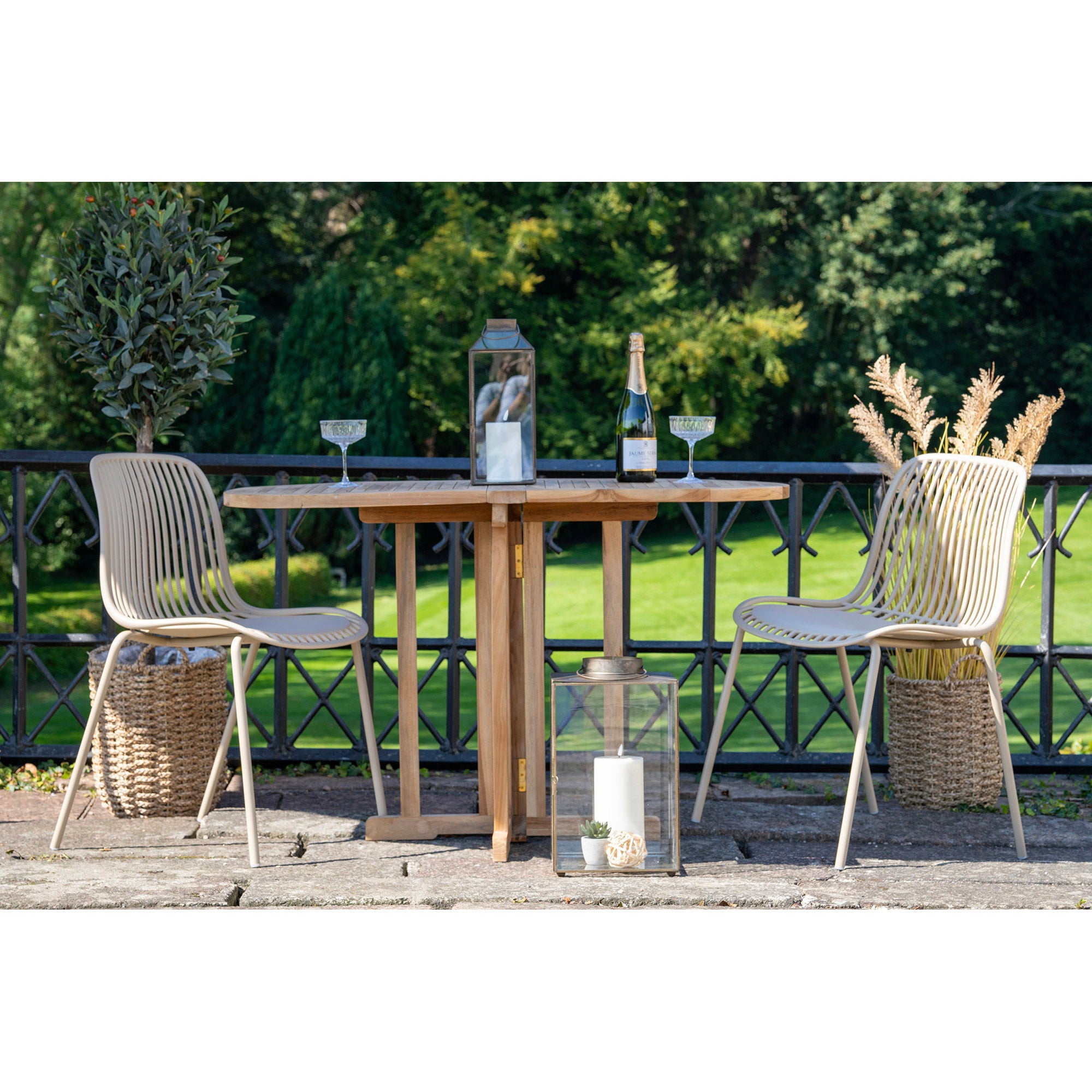 BRANSON DINING CHAIR STACKABLE ZAND (SET VAN 4)