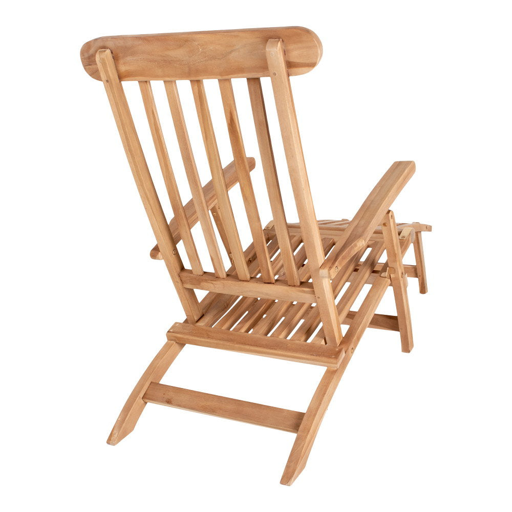 Liegestuhl Arrecife – Liegestuhl mit verstellbarer Rückenlehne, Teak, natur