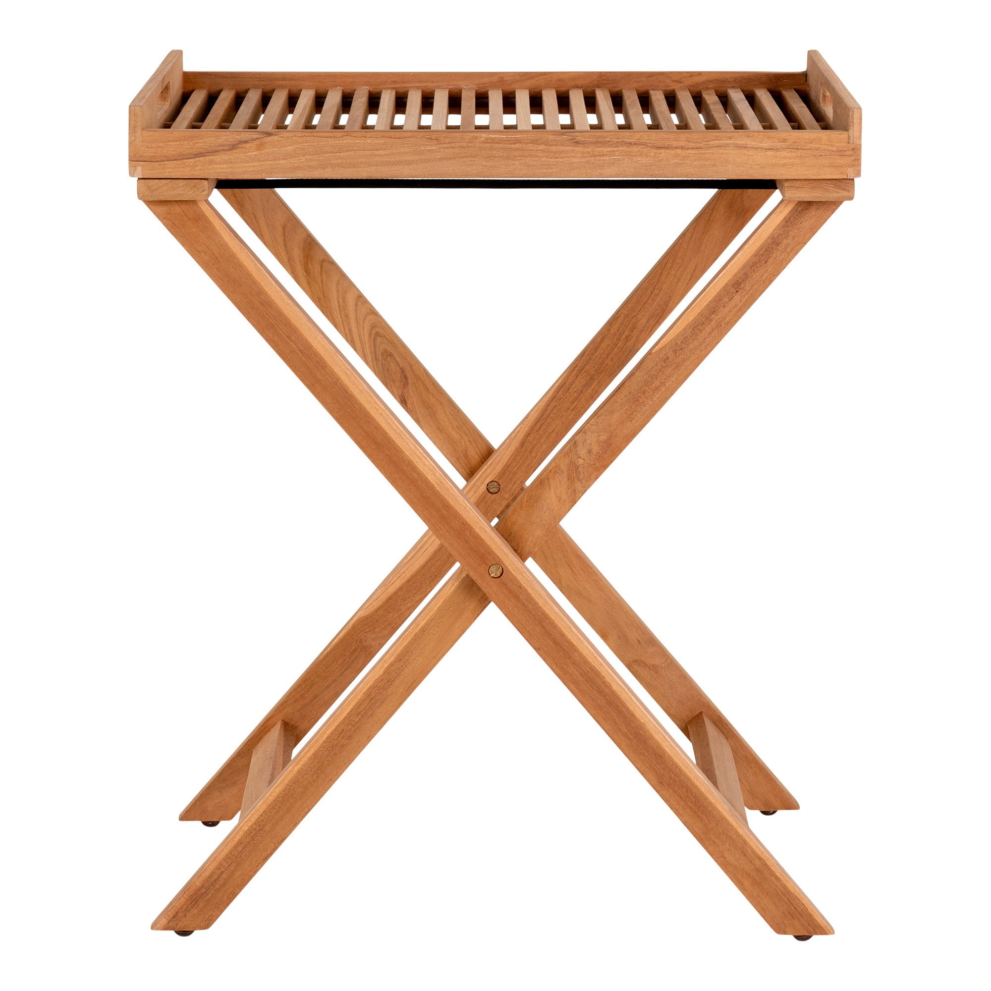 Ronda Tray Table - Tablett-Tisch, Teak, natur, 60x40x70 cm