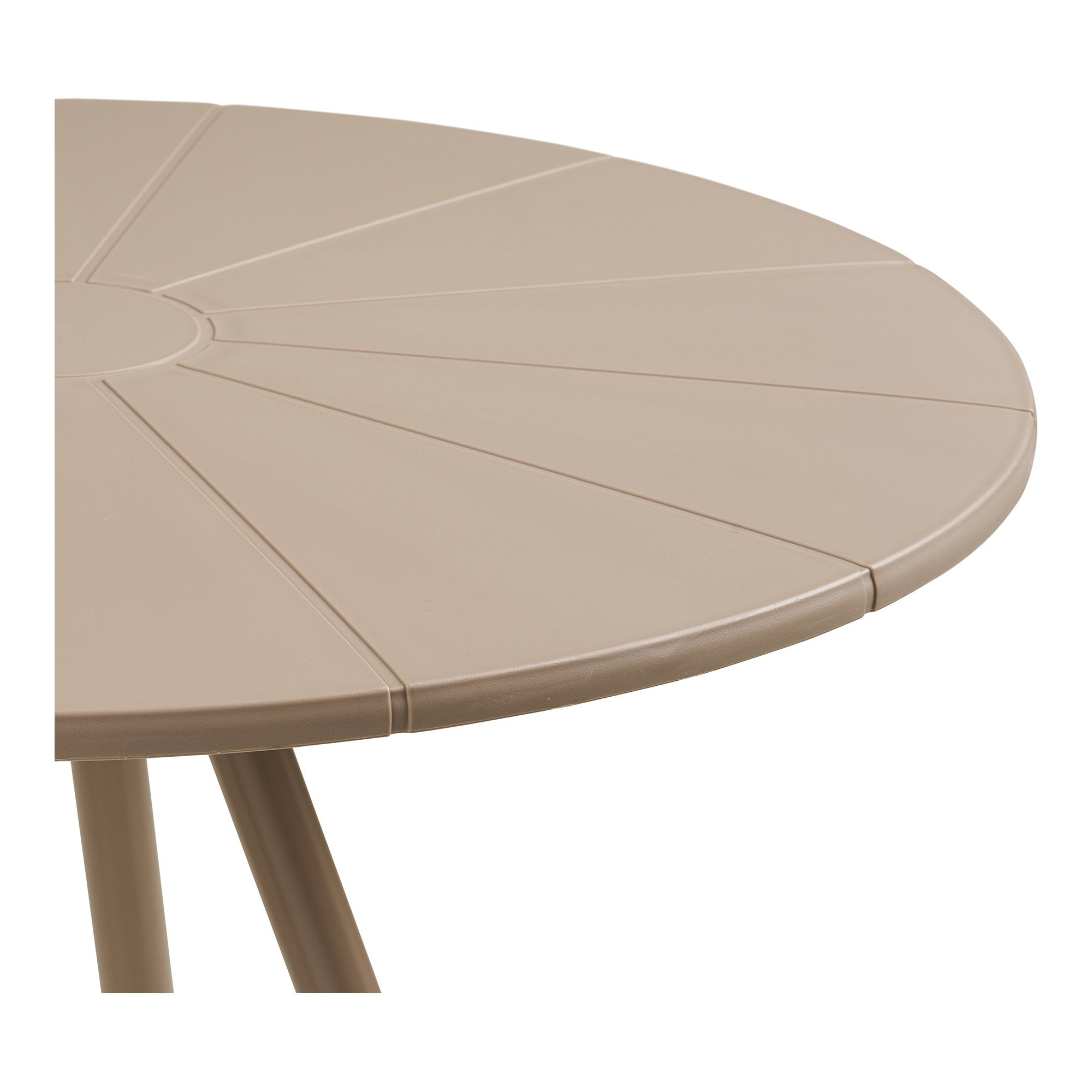 Barletta Bistro Table - Bistro table, polypropylen/steel, taupe, ø70x73,5 cm