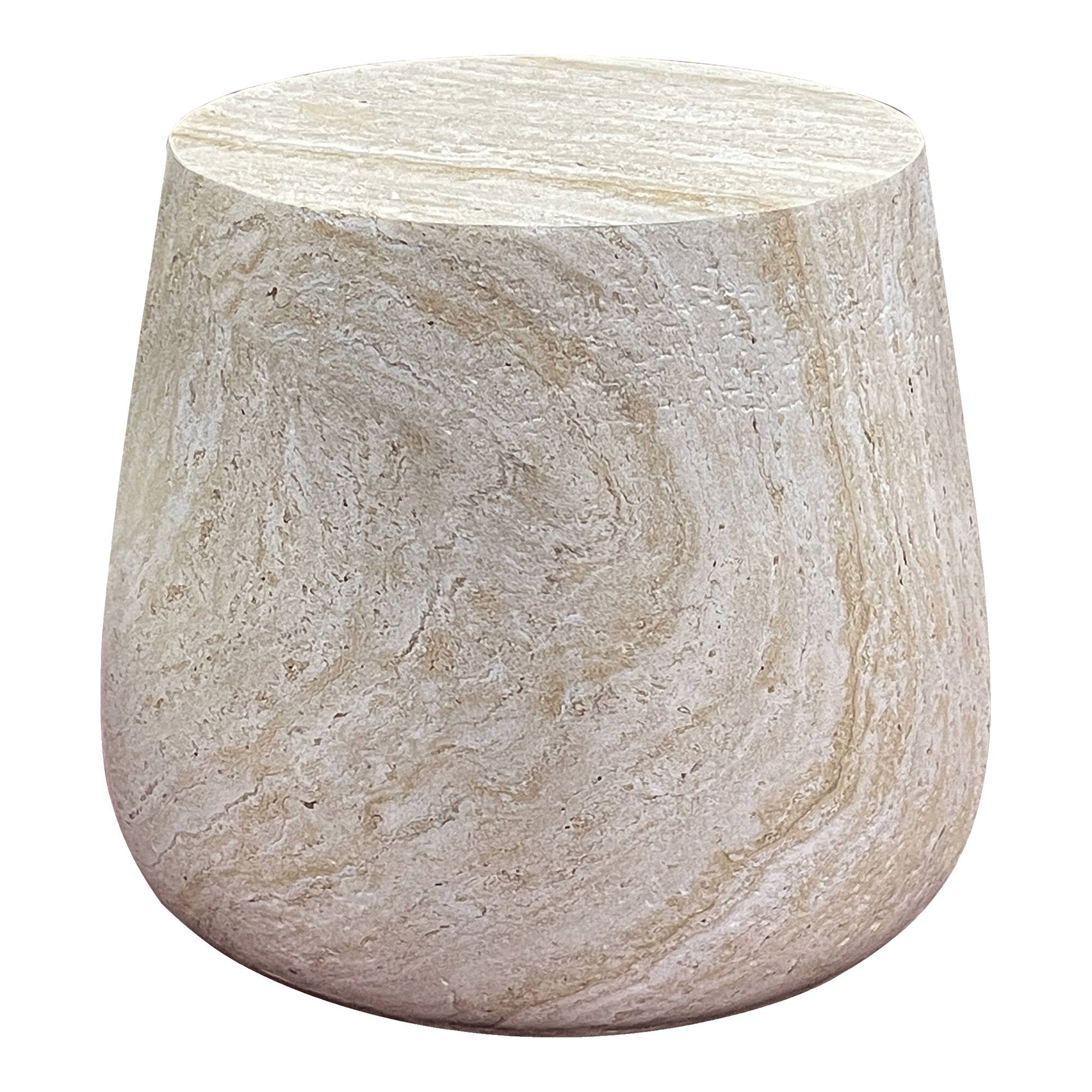 Bonn Beistelltisch - Beistelltisch, Fiberzement, natur ø47.5x41 cm