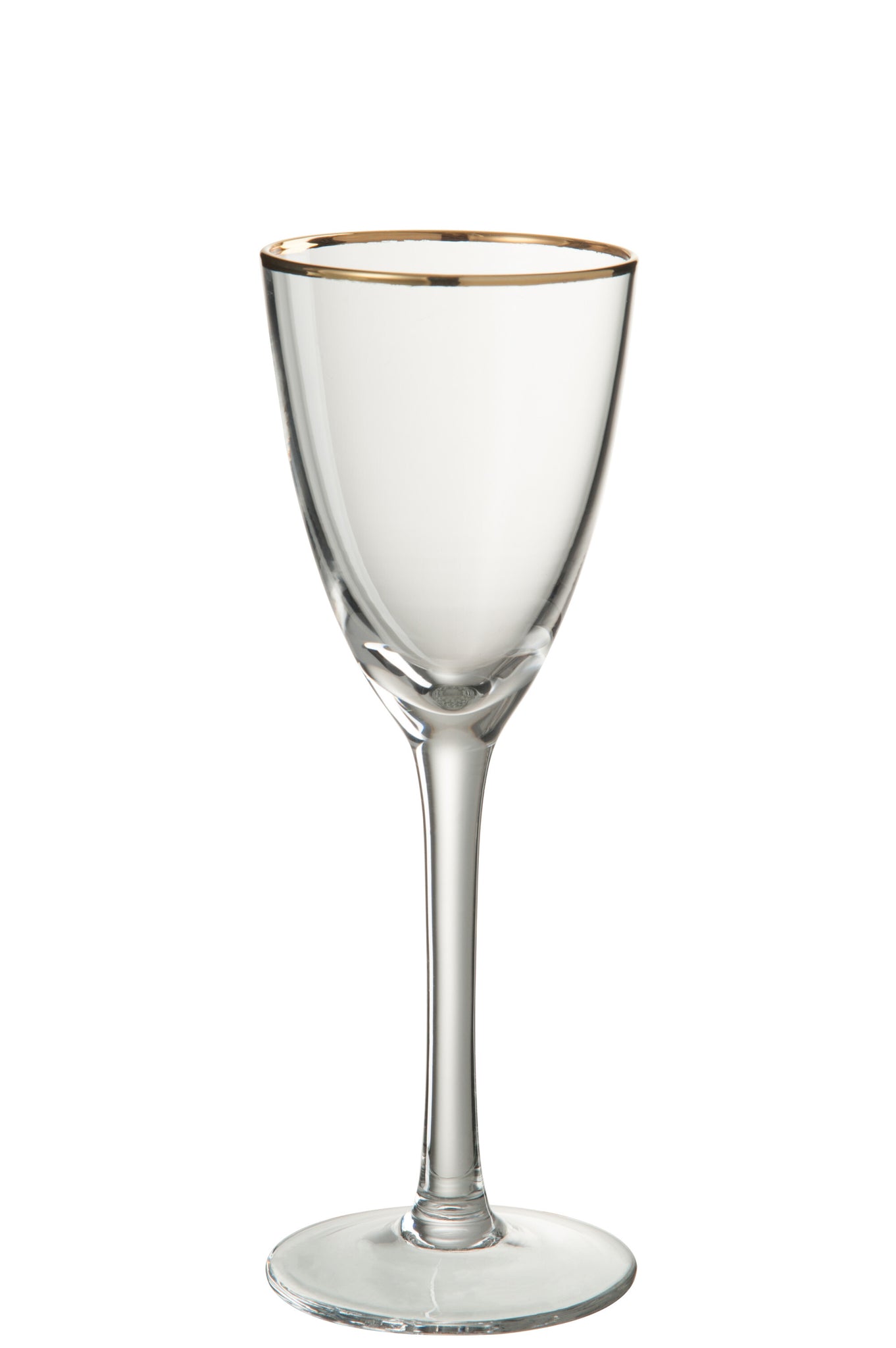 Wine Glass White Wine Golden Border Glass Transparent/Gold