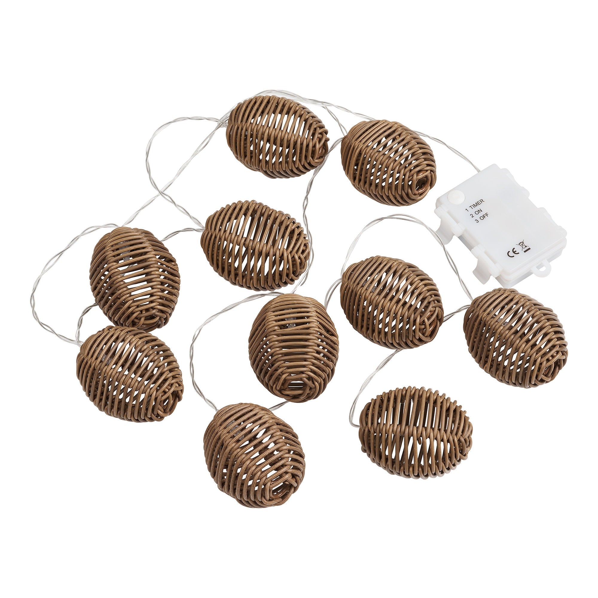 Carlisle LED String Light - String light, polyrattan/metal, nature/black