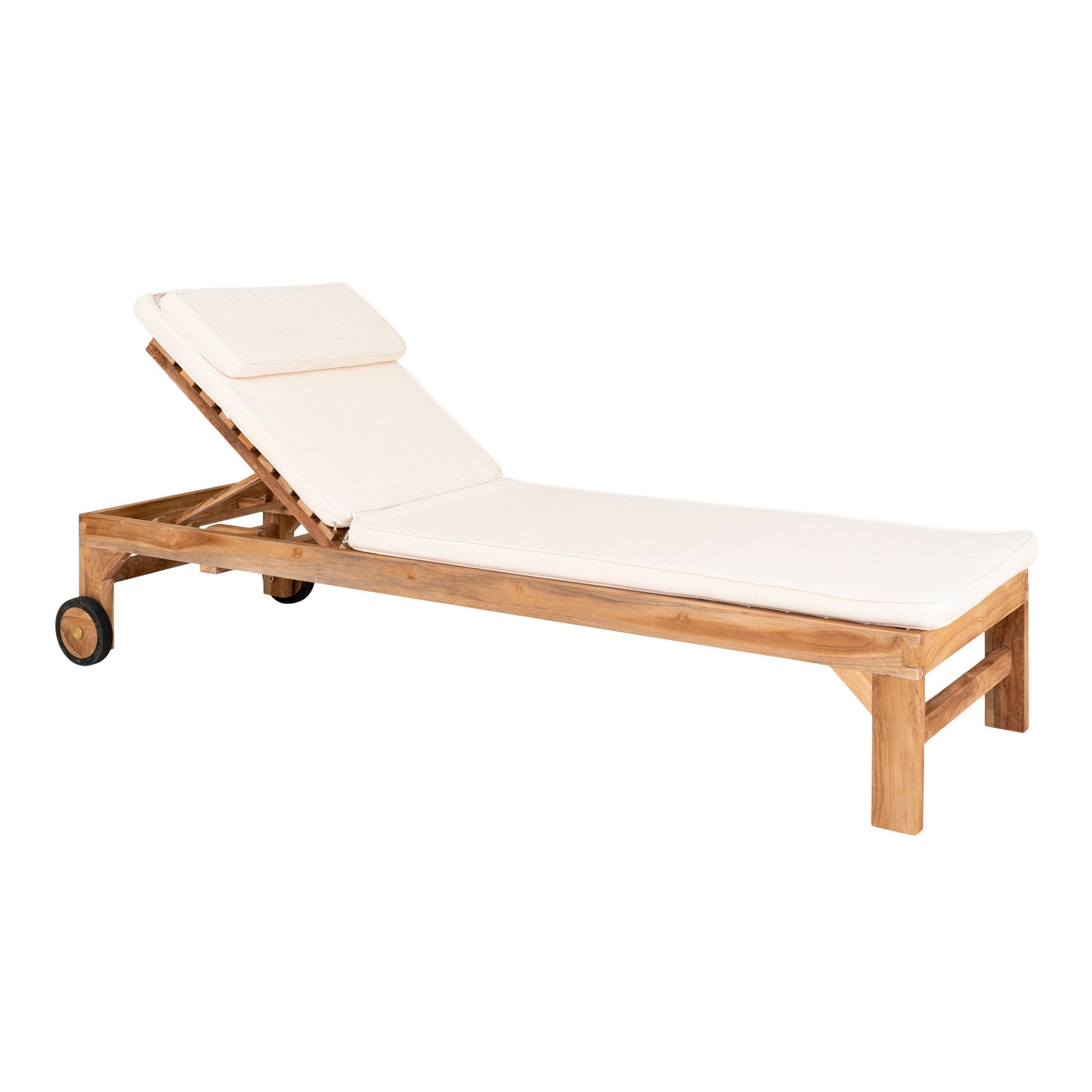 Andorra Cushion for Sunlounger - Cushion for Sun Lounger, cotton, white