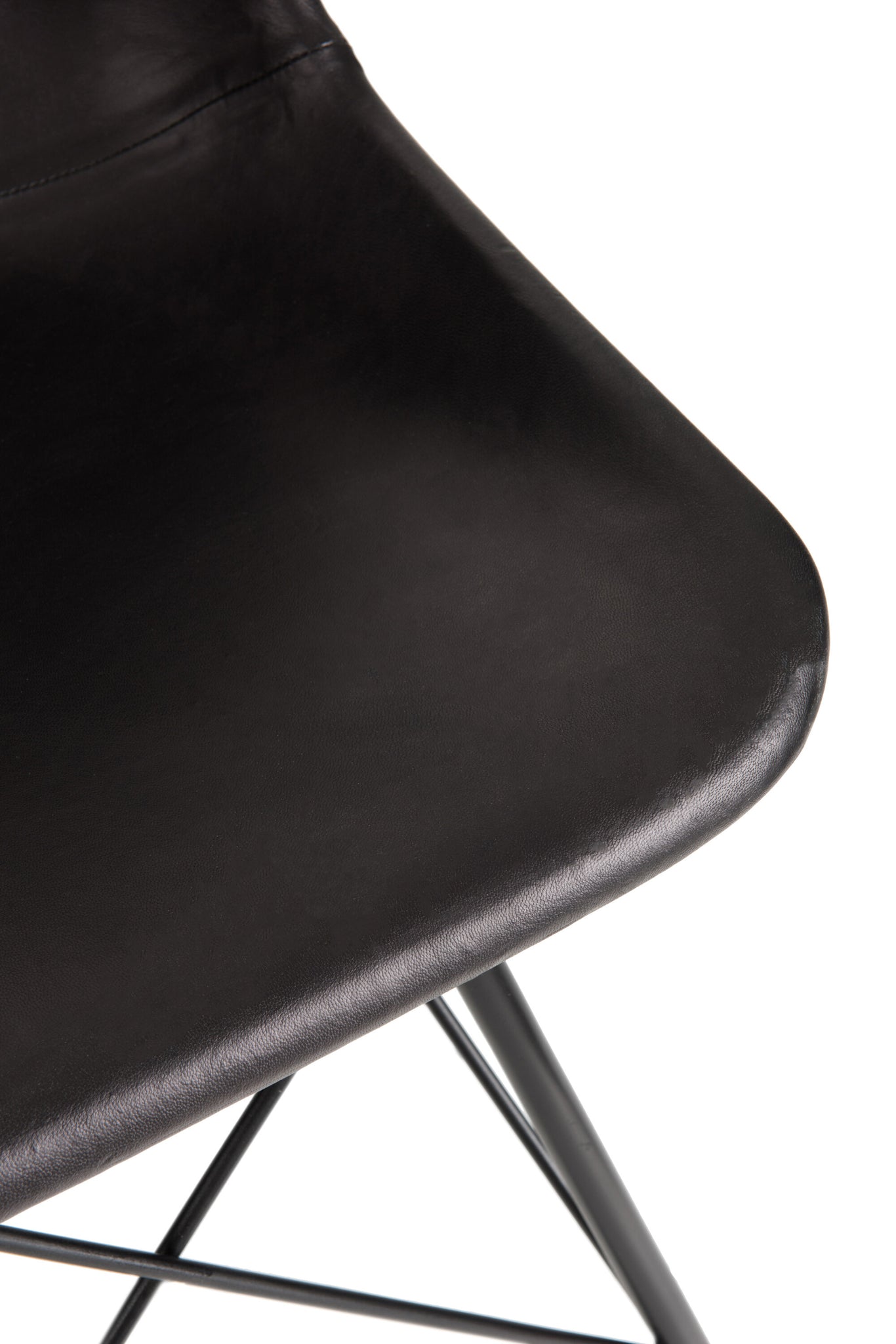 Chair Loft Leather/Metal Black