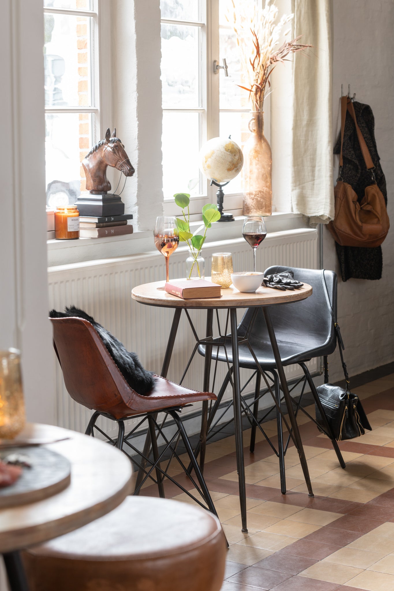 Chair Loft Leather/Metal Black