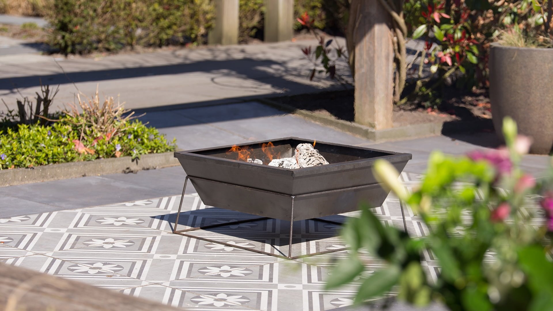 Reso Vuurschaal Zwart/Industrieel