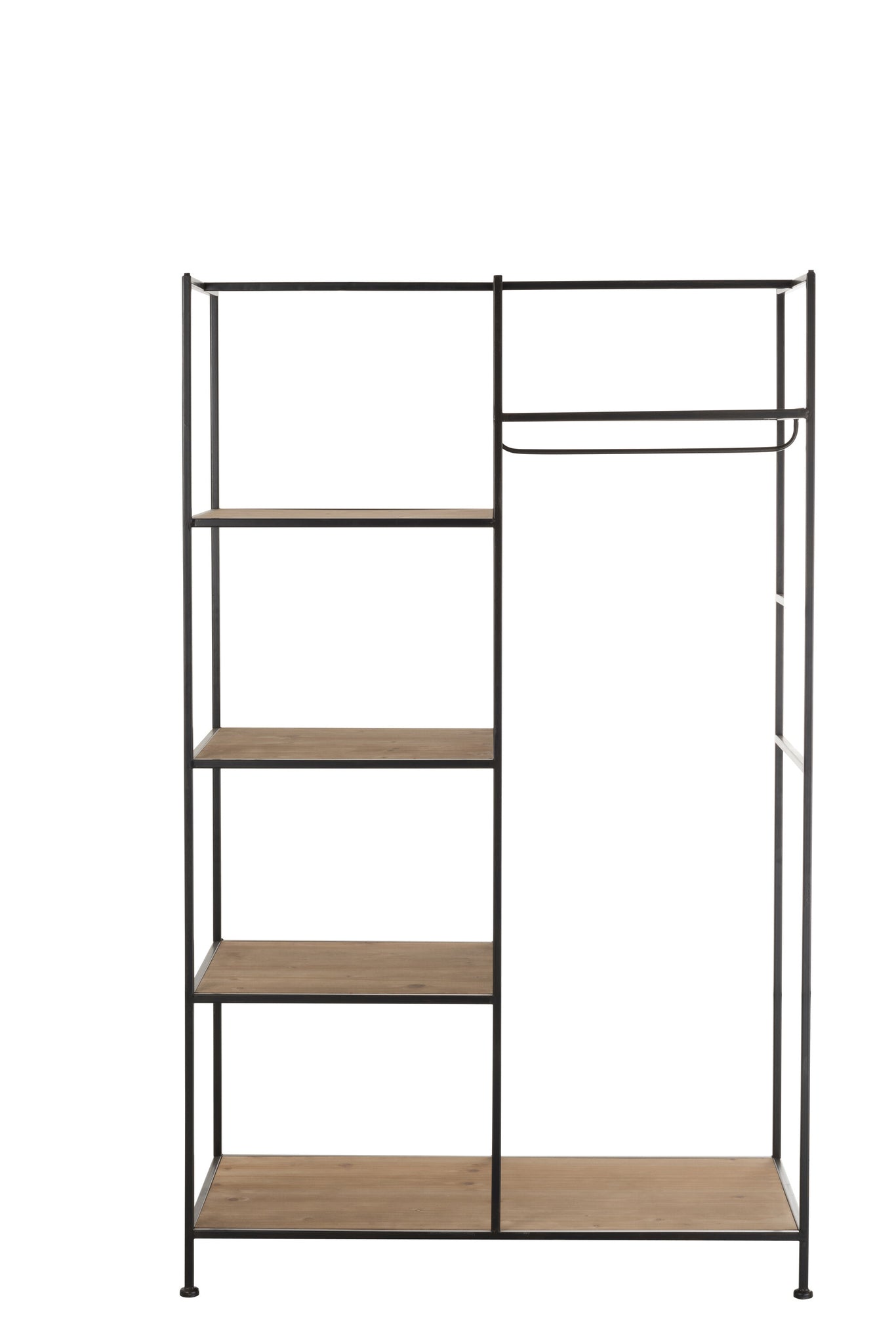 Textlel Rack Metal/Wood Black