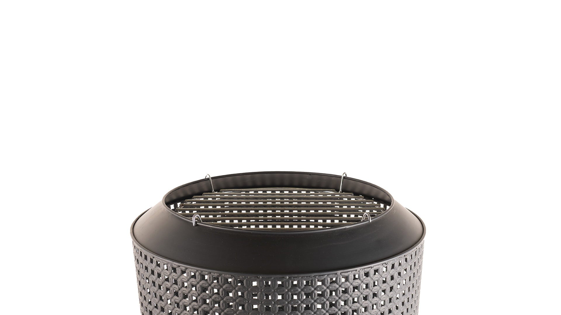 Midland Feuerkorb mit BBQ-Grill Schwarz