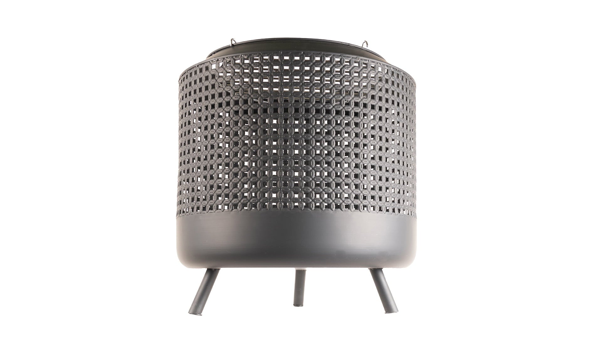 Midland Feuerkorb mit BBQ-Grill Schwarz
