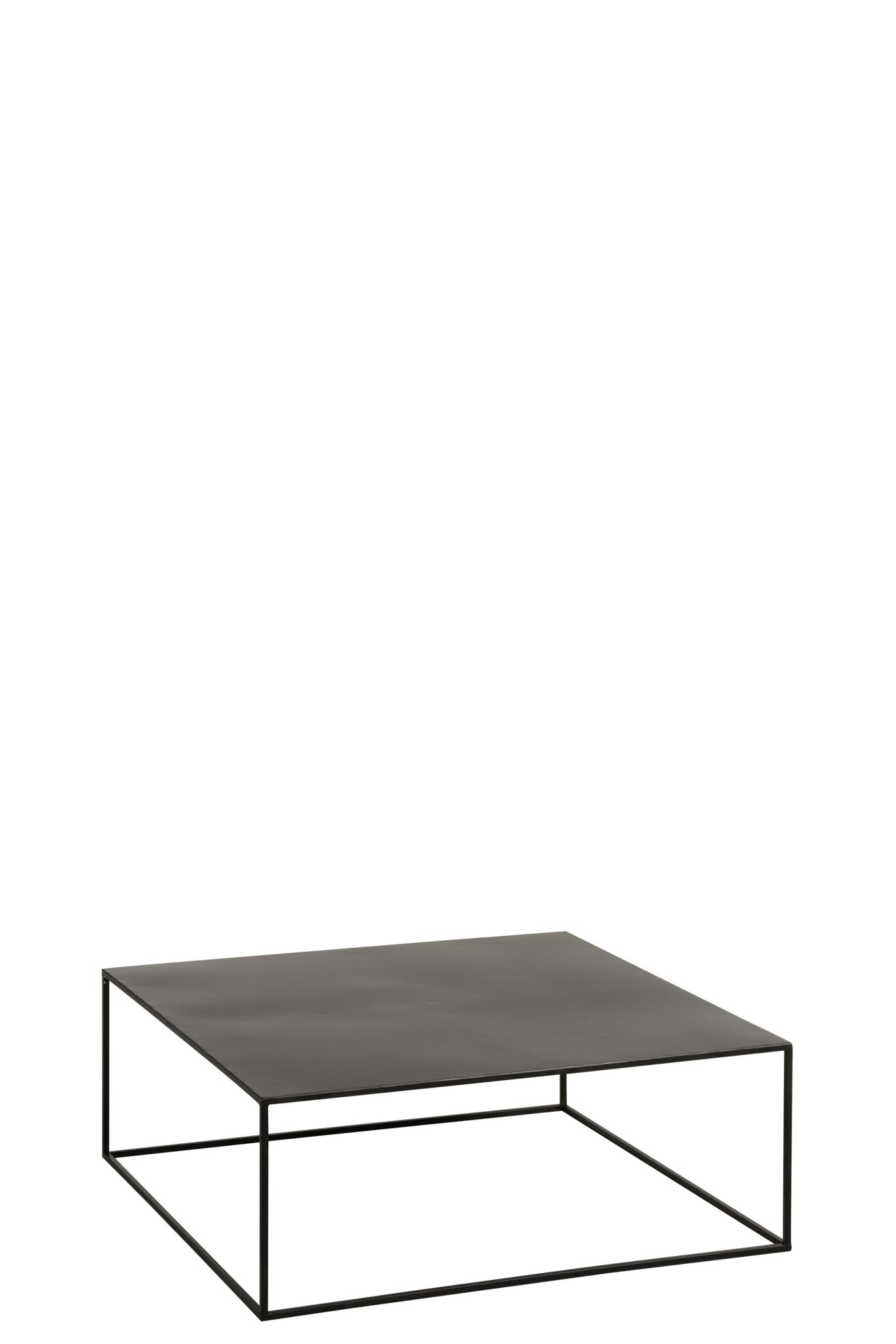 Vierkante salontafel – metaal, zwart
