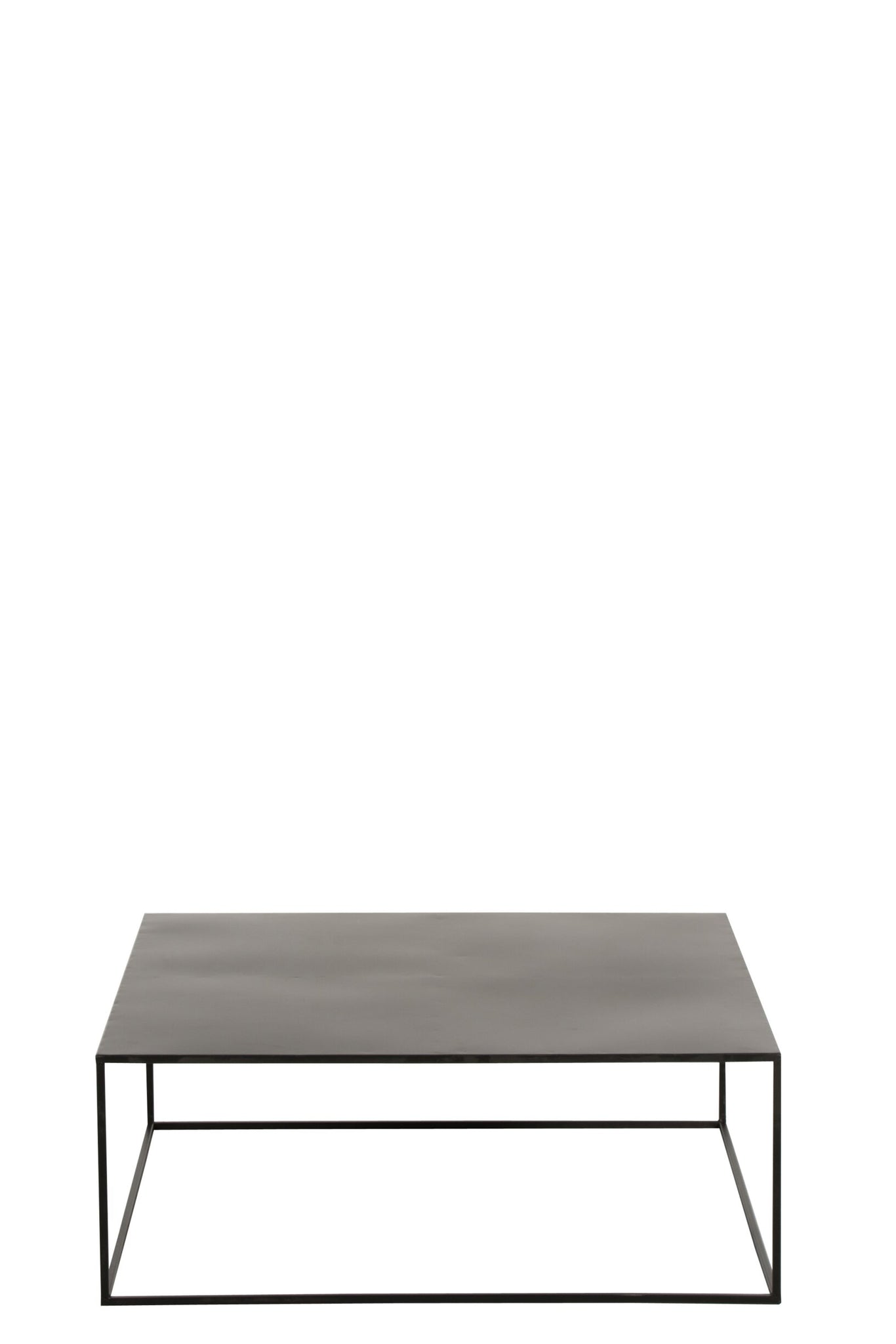 Vierkante salontafel – metaal, zwart