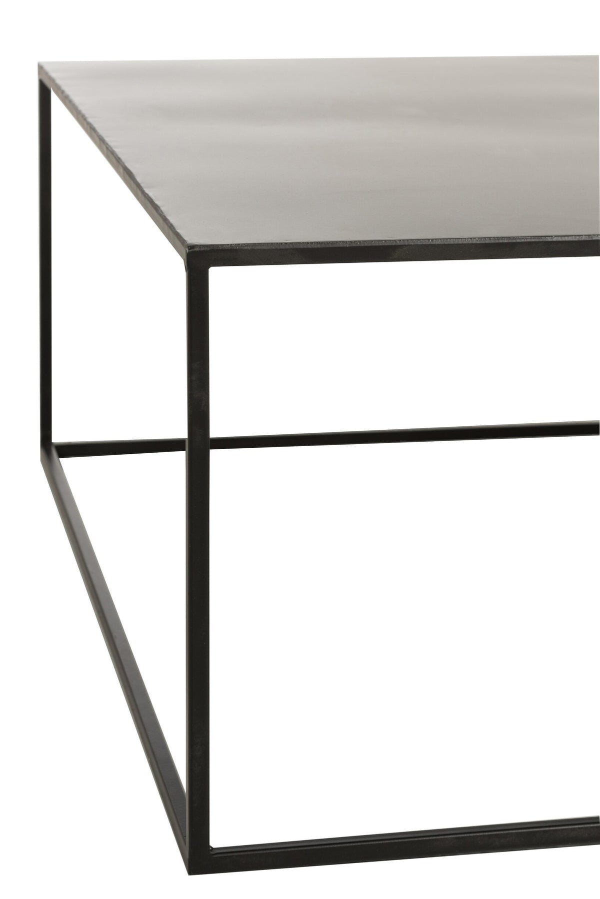 Quadratischer Couchtisch – Metall, schwarz
