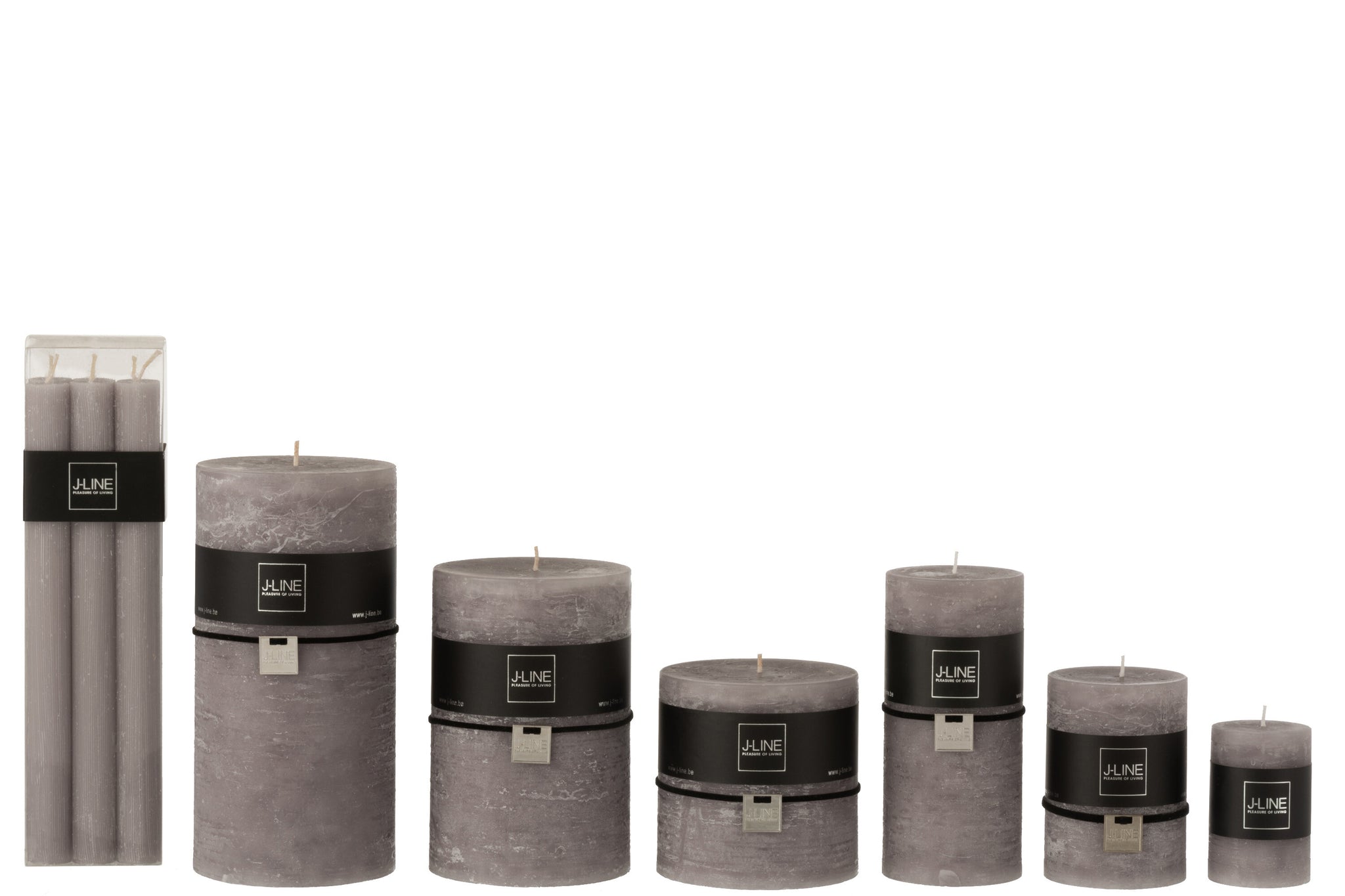 Box 6 Table Candle Dark Grey13h
