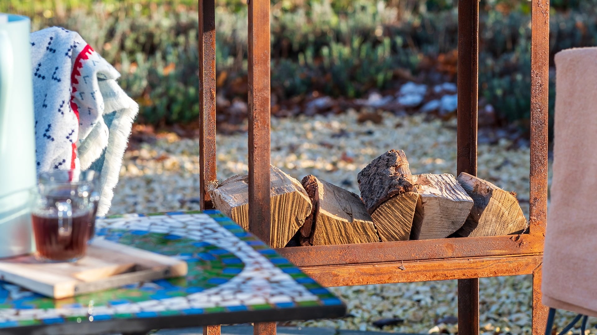 Hodr Handmade Houtopslag box 50 cm Roest