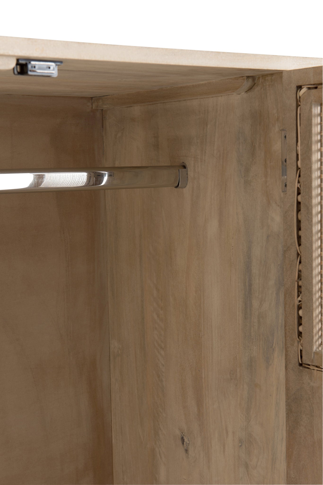 Cabinet 3Doors+4Drawers Woven Reed Mango Wood Natural