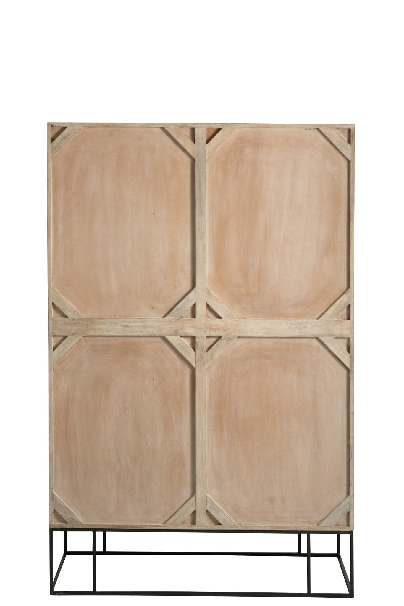 Cabinet 3Doors+4Drawers Woven Reed Mango Wood Natural