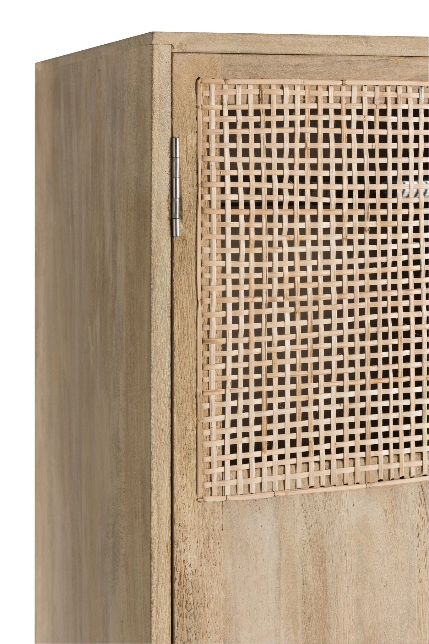 Cabinet 3Doors+4Drawers Woven Reed Mango Wood Natural