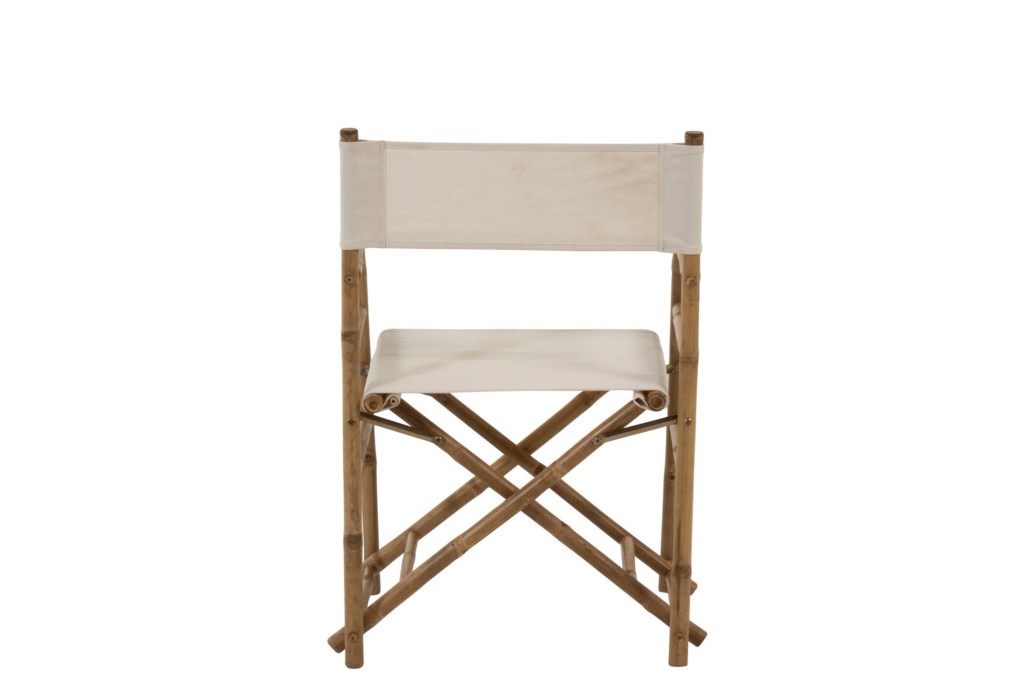 Chair Director Pliable Bamboo+Textile Natural+White