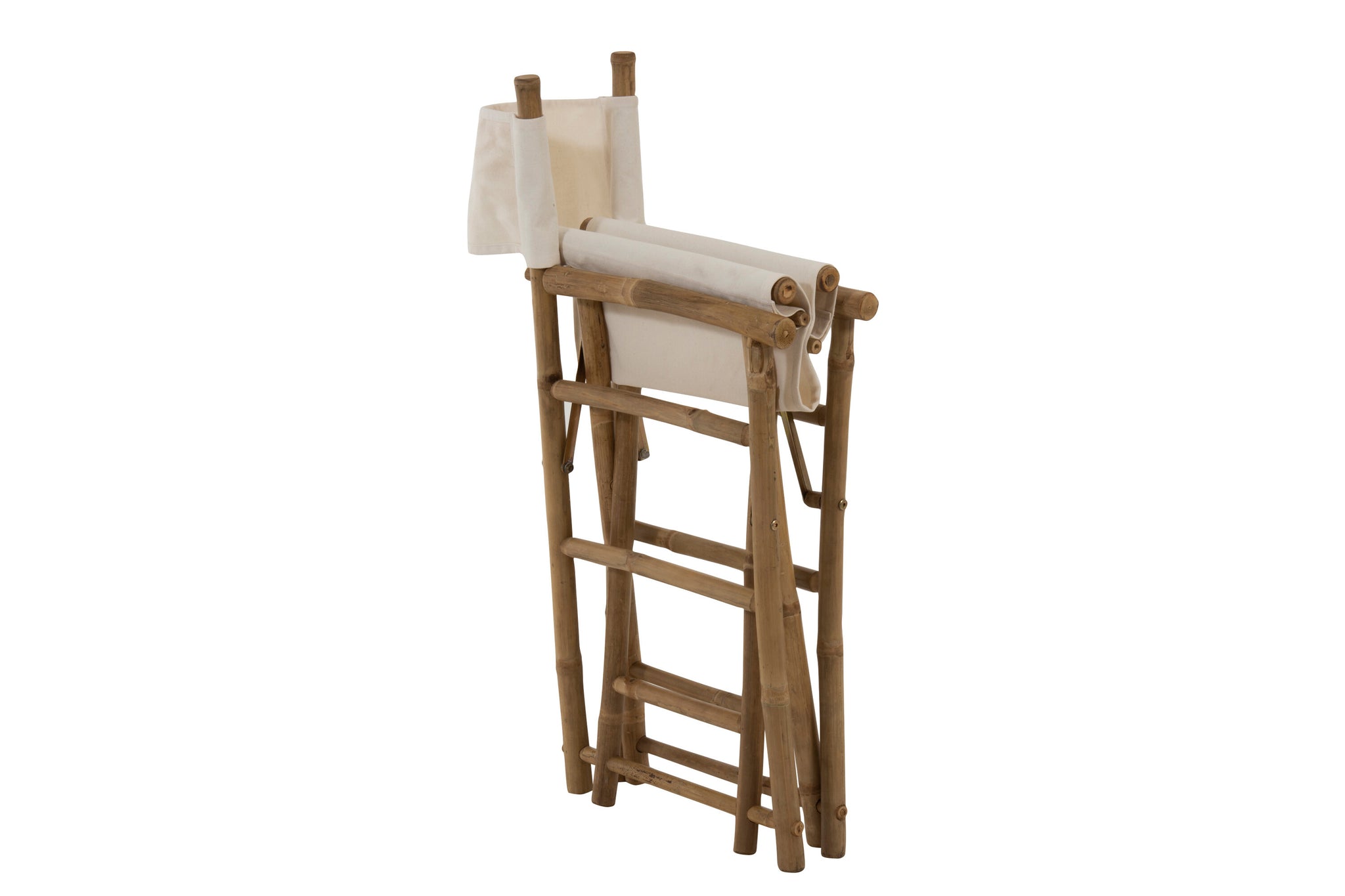 Chair Director Pliable Bamboo+Textile Natural+White