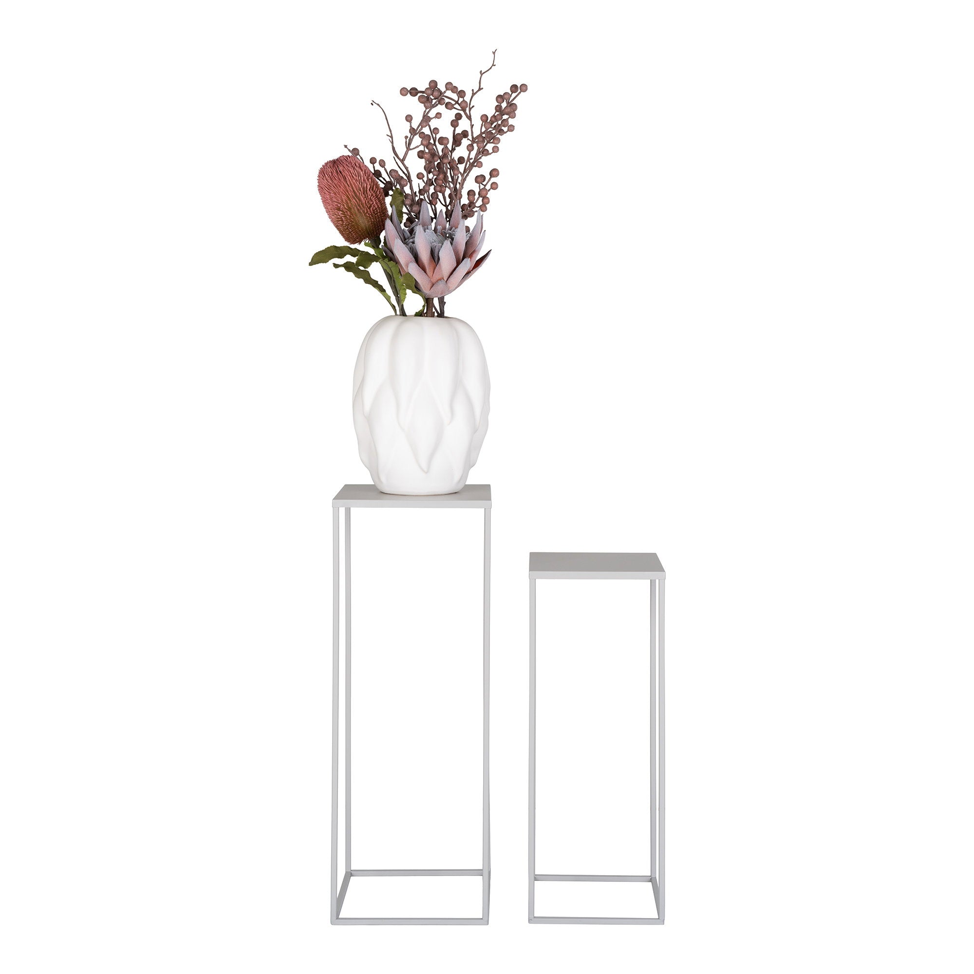 Beja plantenstandaard grijs detail staalframe