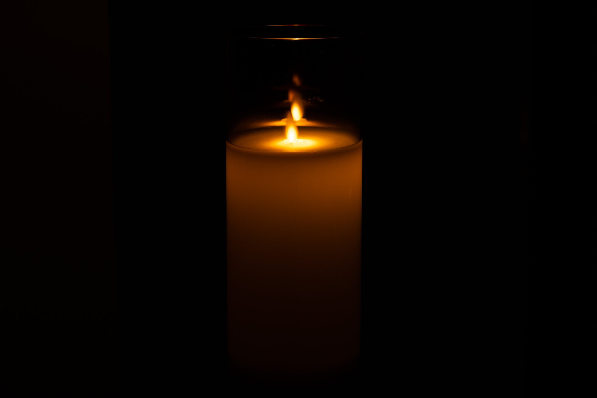 Ledlamp Shining Glass Grey Large