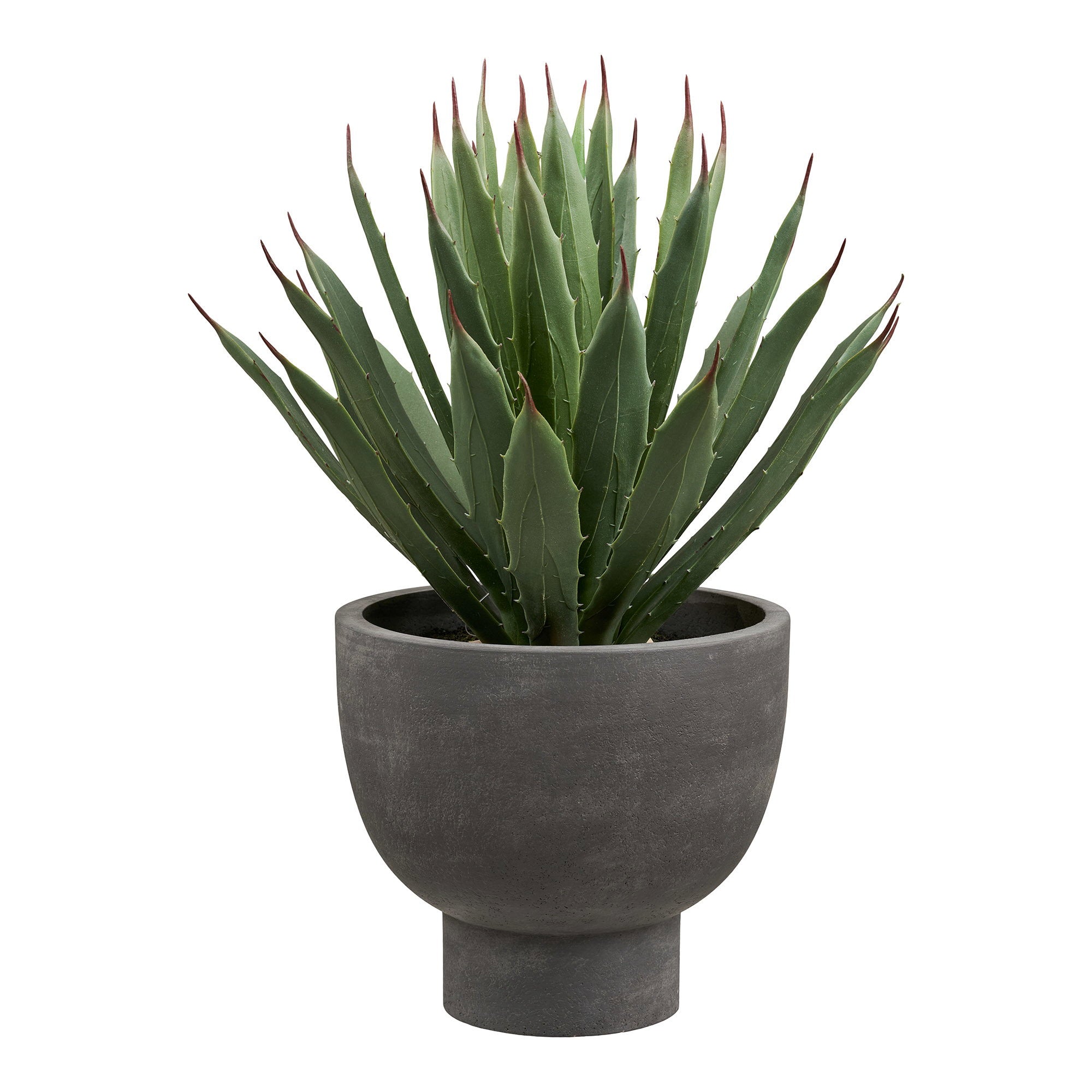 Agavenpflanze – Mit Topf, künstlich, grün/grau, H:41 cm