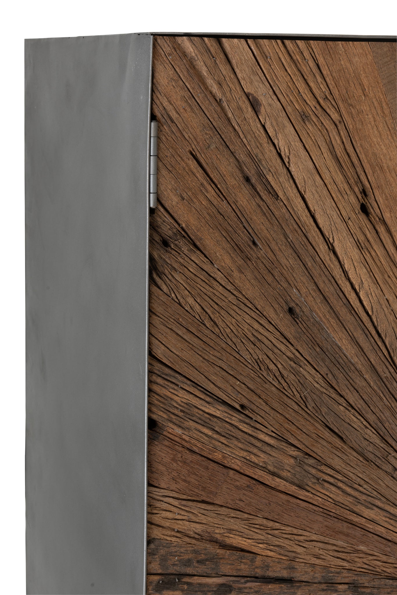 Bar Cabinet Shanil 2 Doors Wood/Iron Natural/Grey