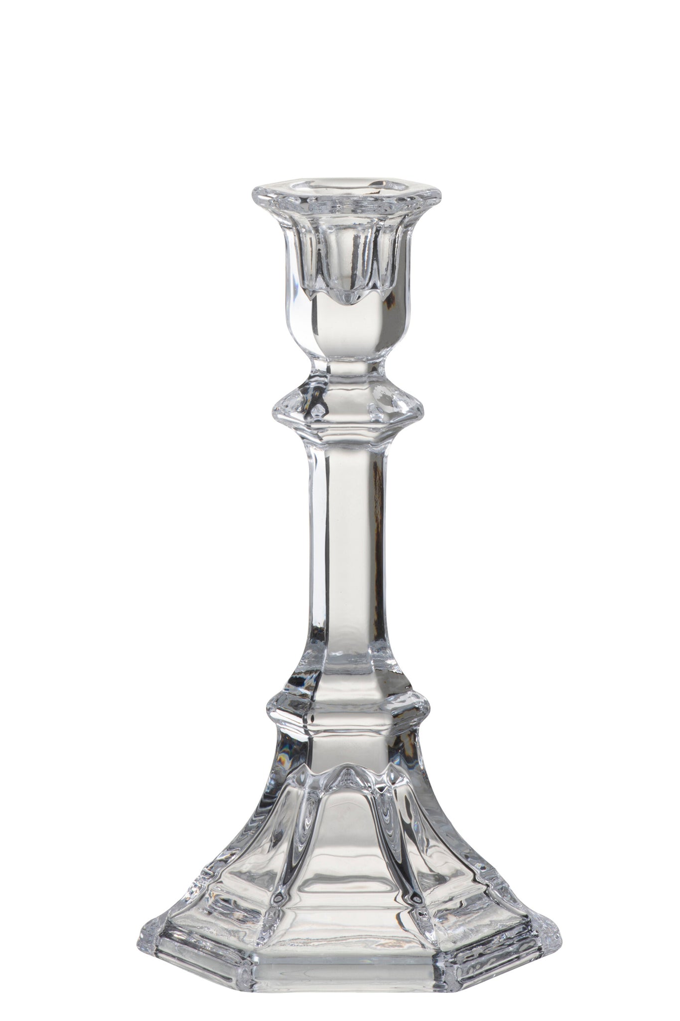 Candlestick Classic Glass Transparent Large