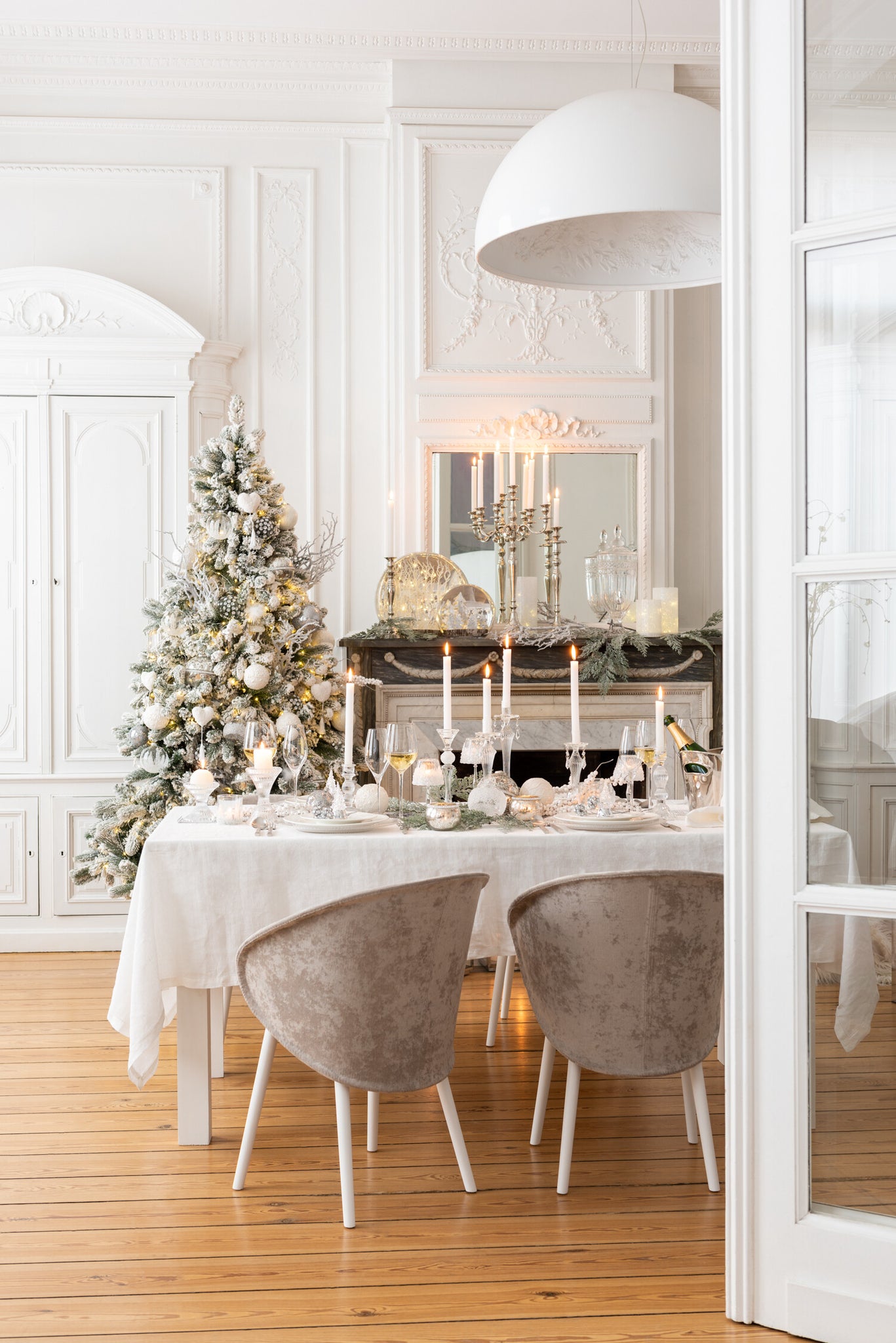 Kerzenständer Kugelglas Transparent Groß