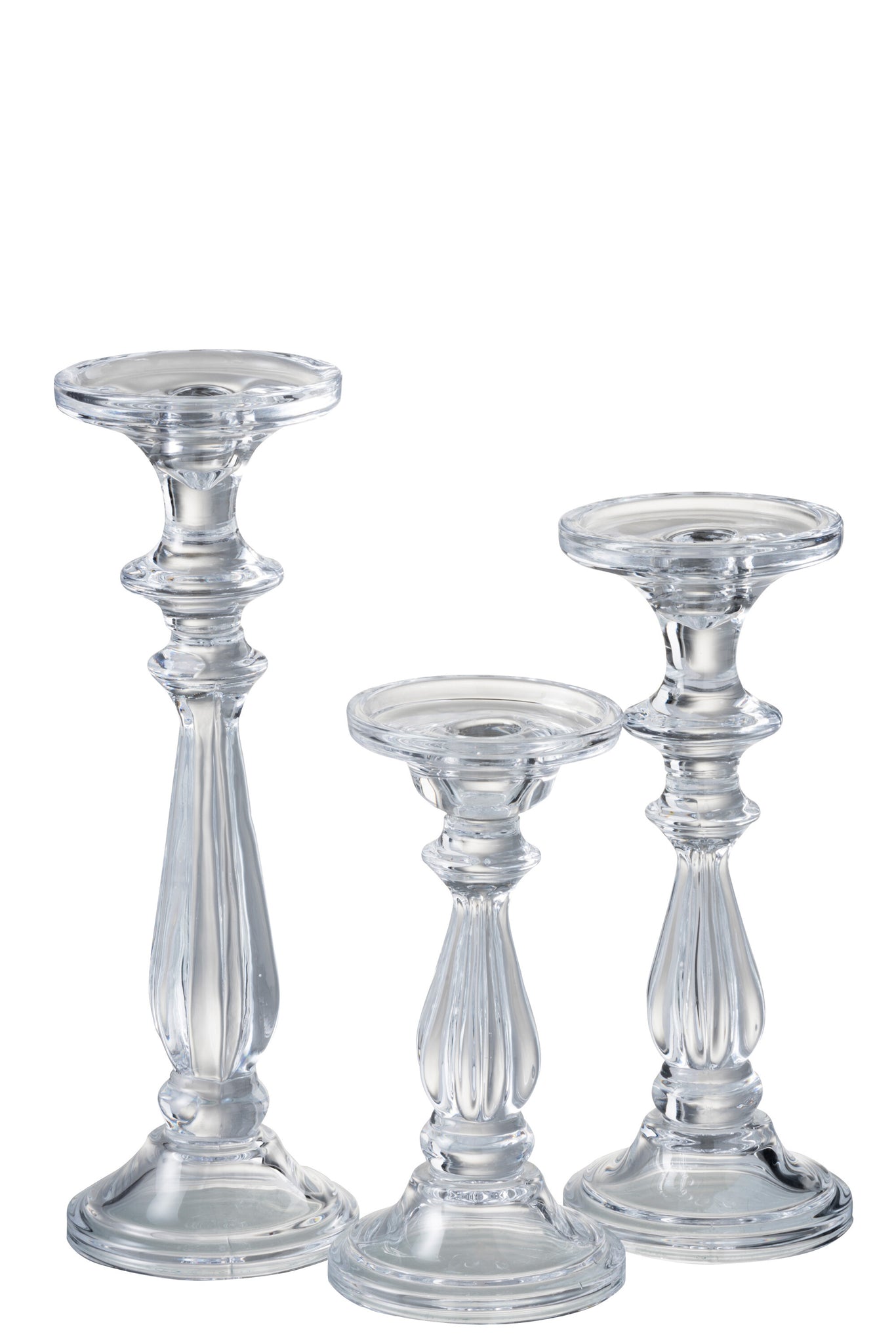 Candlestick/Candle Holder Tibo Glass Transparent Large