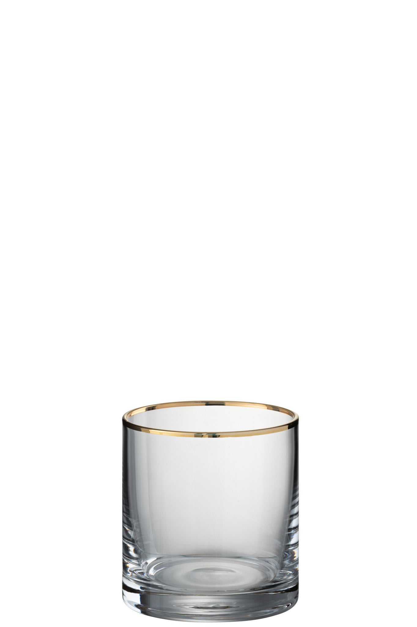 Drinking Glass Rim Cylinder Glass Transparent/Gold