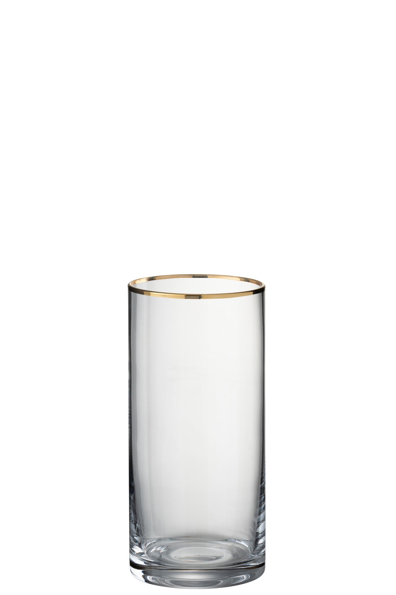 Drinking Glass Rim Cylinder High Glass Transparent/Gold