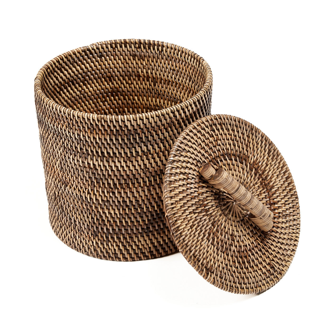 The Rattan Bin Low - Natural Brown