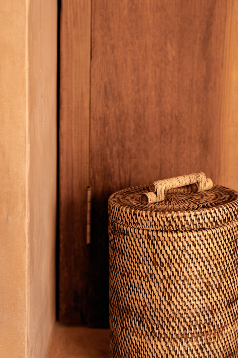The Rattan Bin High - Natural Brown