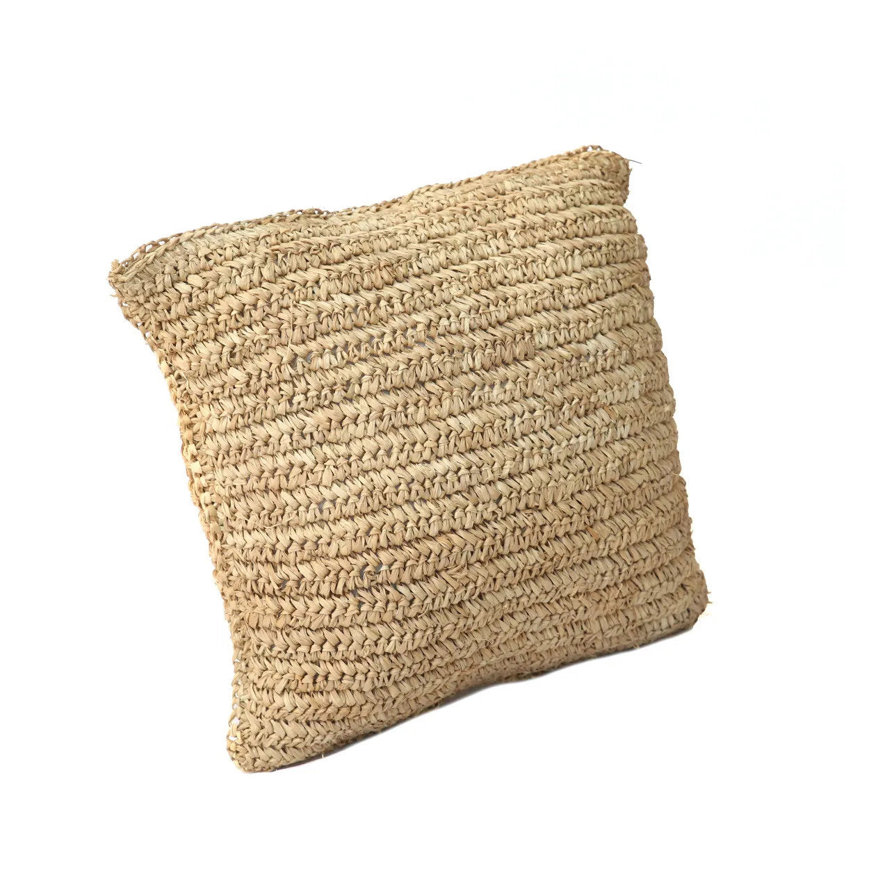 Kussenhoes Flores – raffia, naturel, 40x40 cm