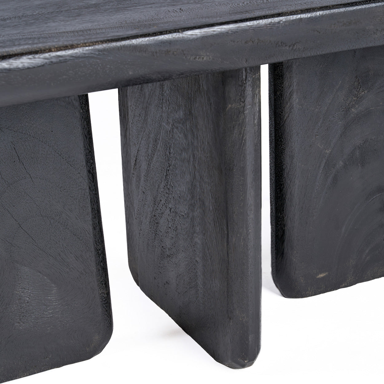 Salontafel Obsidian – mangohout, zwart, 100x50x45 cm