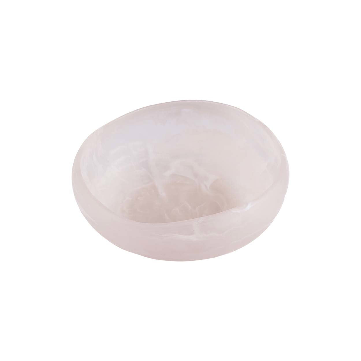The Resin Organic Bowl - Pink White - S