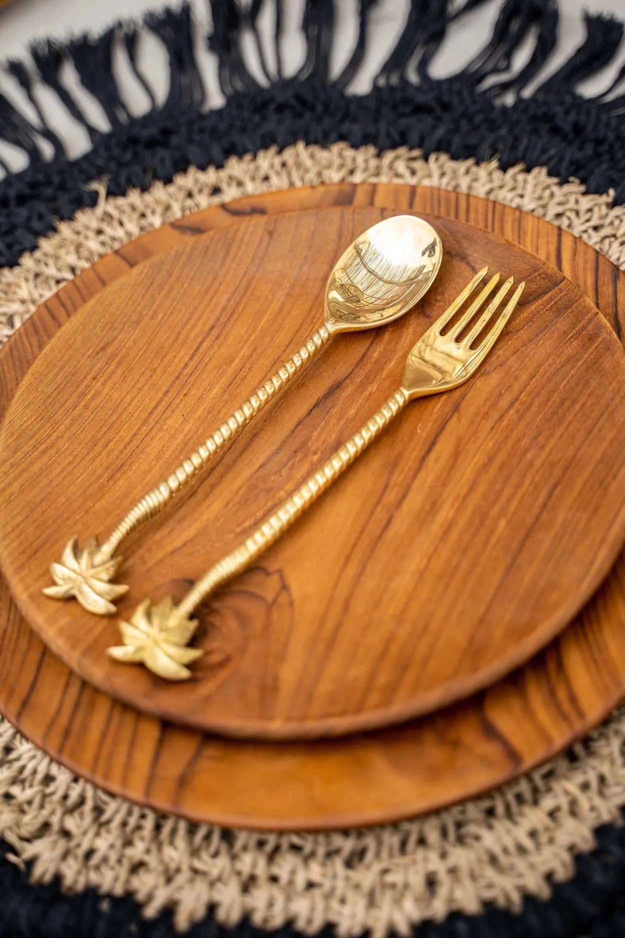 Bord Teak Root – teakhout, naturel, rond ø24,5 cm