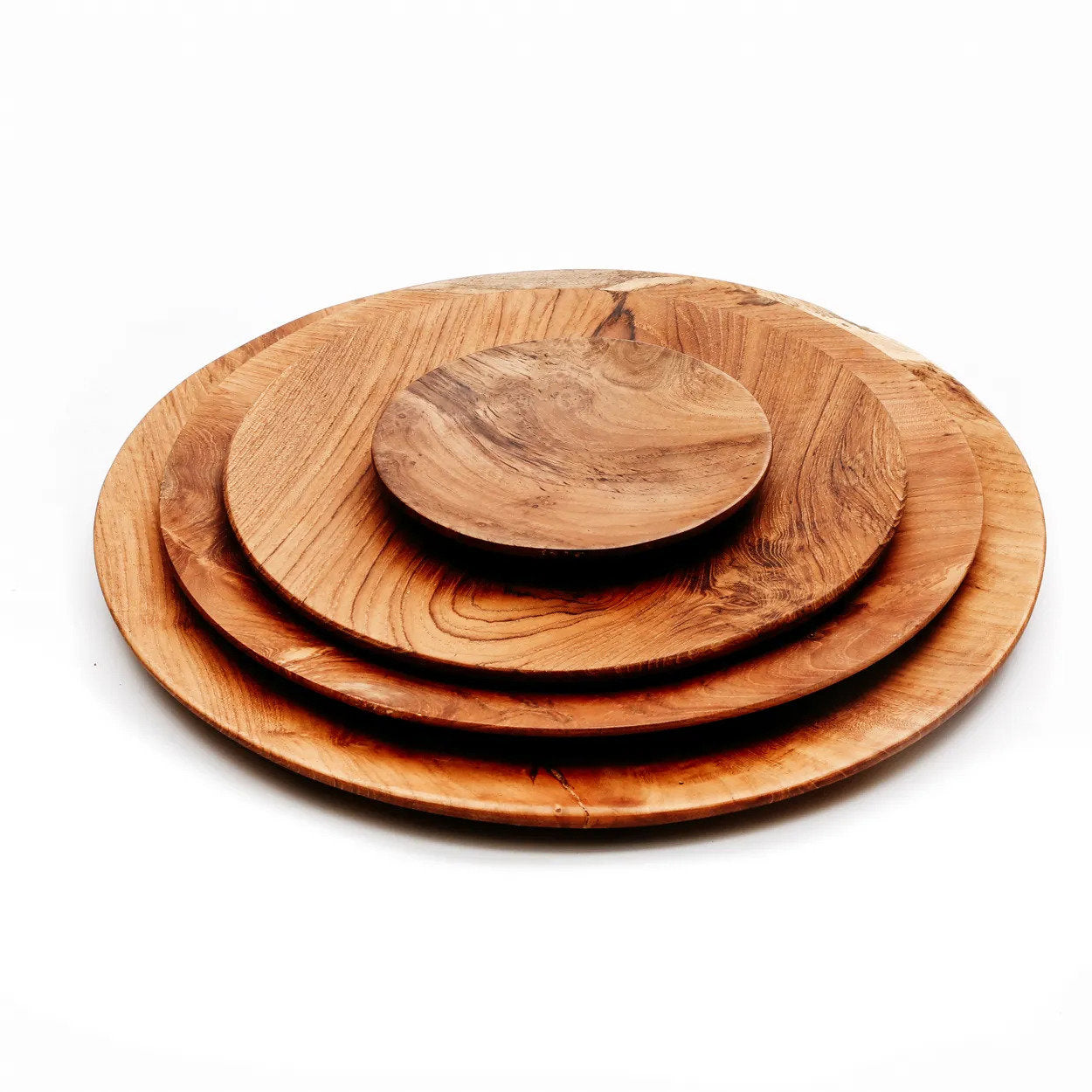 Bord Teak Root – teakhout, naturel, rond ø24,5 cm