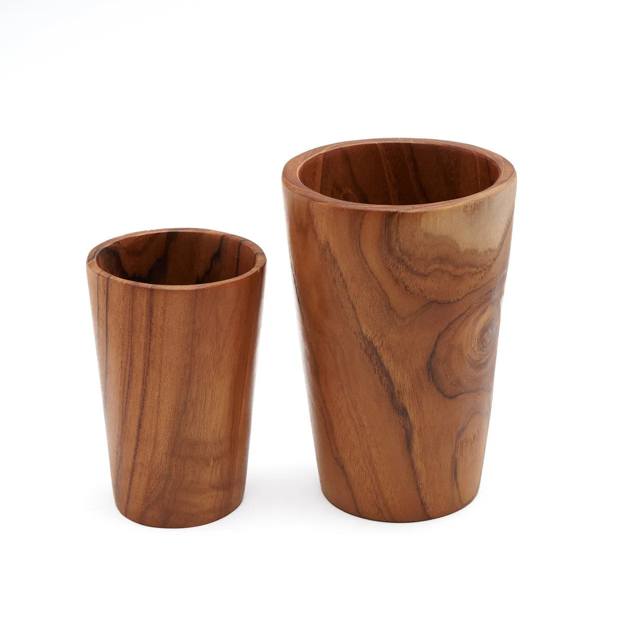 Beker Teakwortel – naturel, hoog, ø10×16 cm