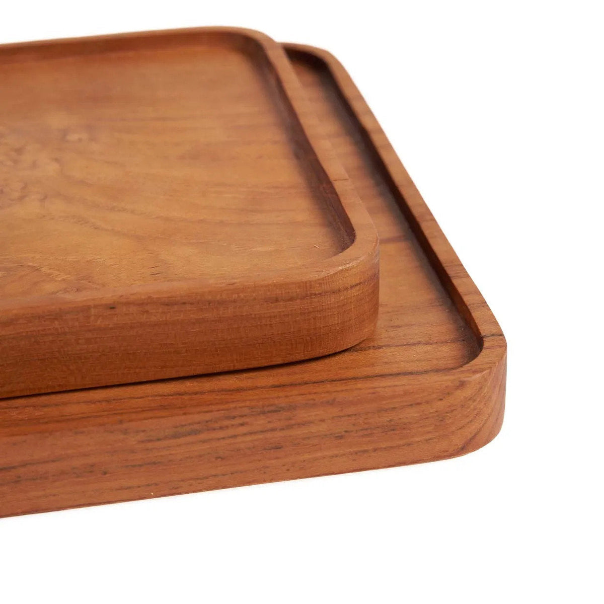 Tablett Teak Square – Teakholz natur, 20x20x2 cm