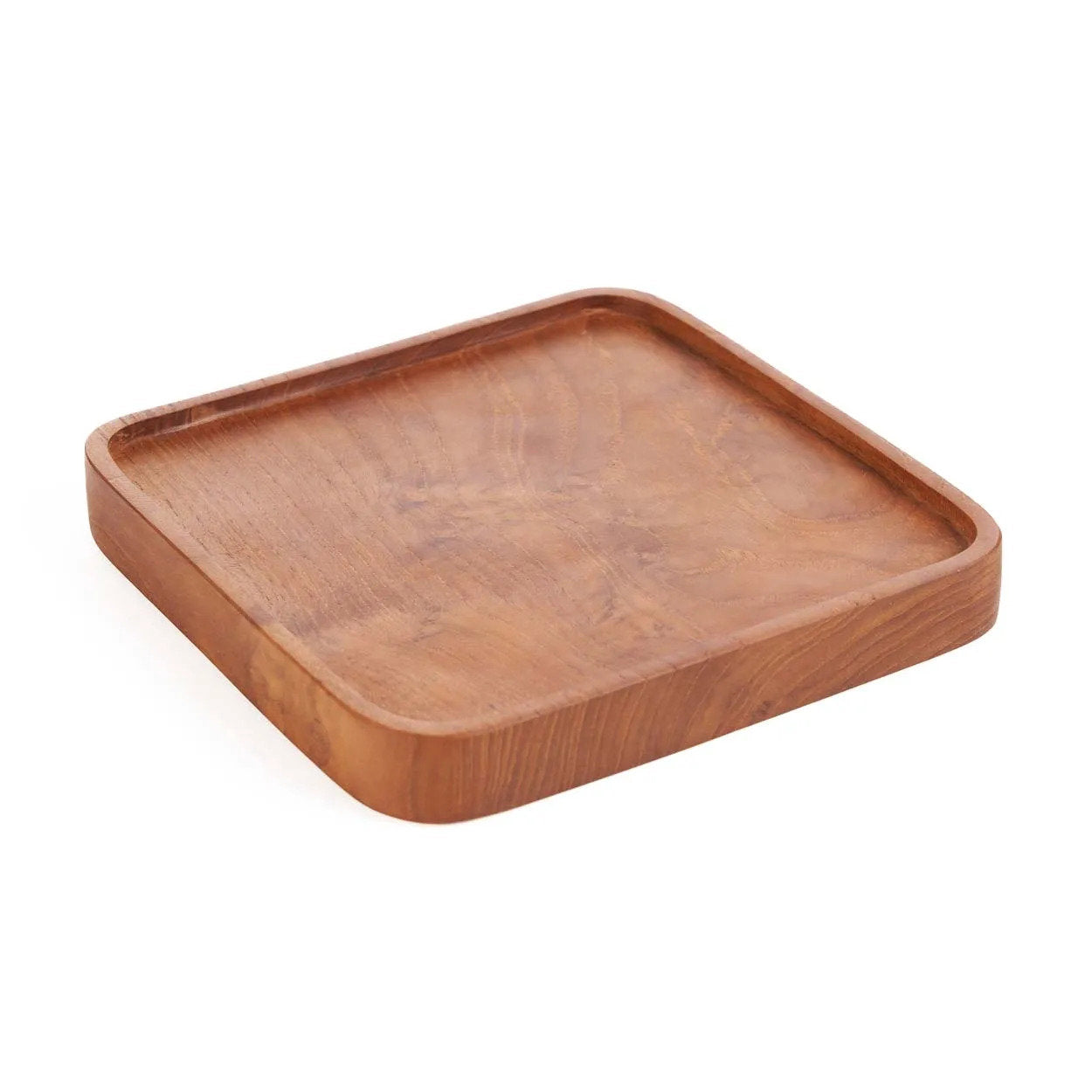 Bord Teak Square – teakhout naturel, 8x8x2 cm